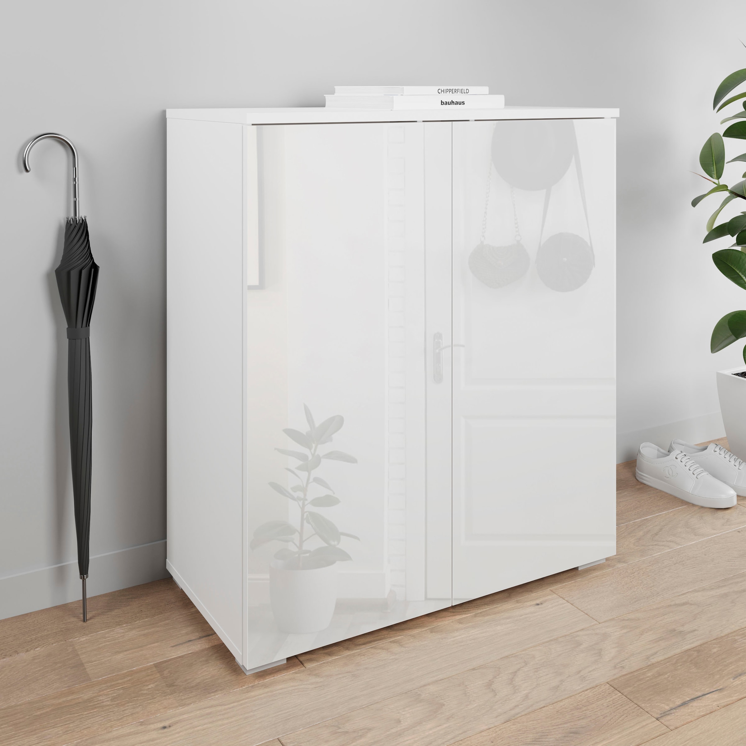 GOODproduct Commode à chaussures »Paris« zwei Türen mit verstellbaren Einlegeböden, Breite 70cm