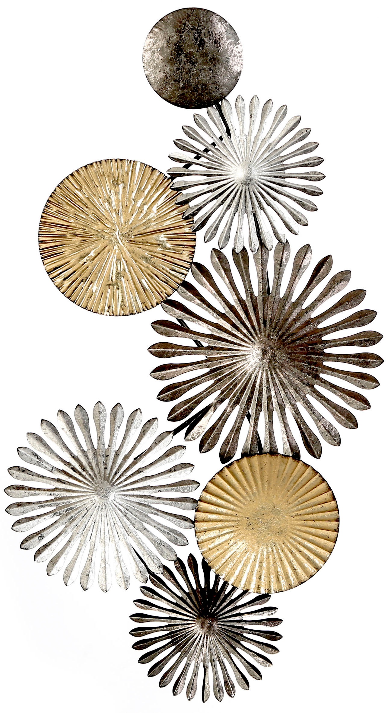 Image of Casablanca by Gilde Wanddekoobjekt »Wandrelief Rustic«, (1 St.), Wanddeko, aus Metall, bestehend aus 7 runden Elementen, dekorativ im Esszimmer & Wohnzimmer bei Ackermann Versand Schweiz