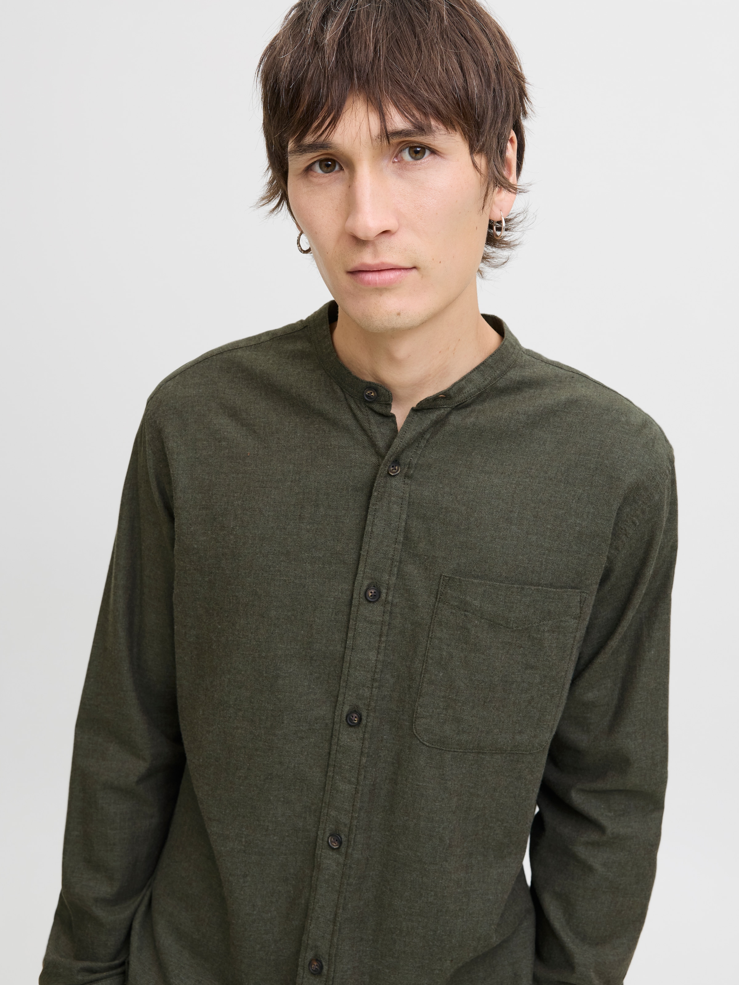 Jack & Jones Langarmhemd »JJEBAND MELANGE SHIRT L/S SN«