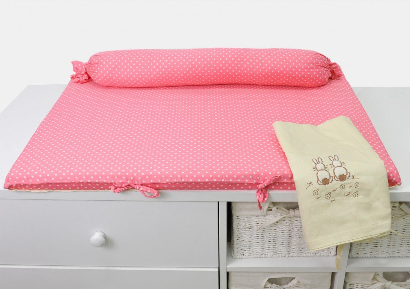 Image of smarTrike® Wickelauflage »toTs Wickelmatte Joy Rabbit pink«, mit Rolle bei Ackermann Versand Schweiz