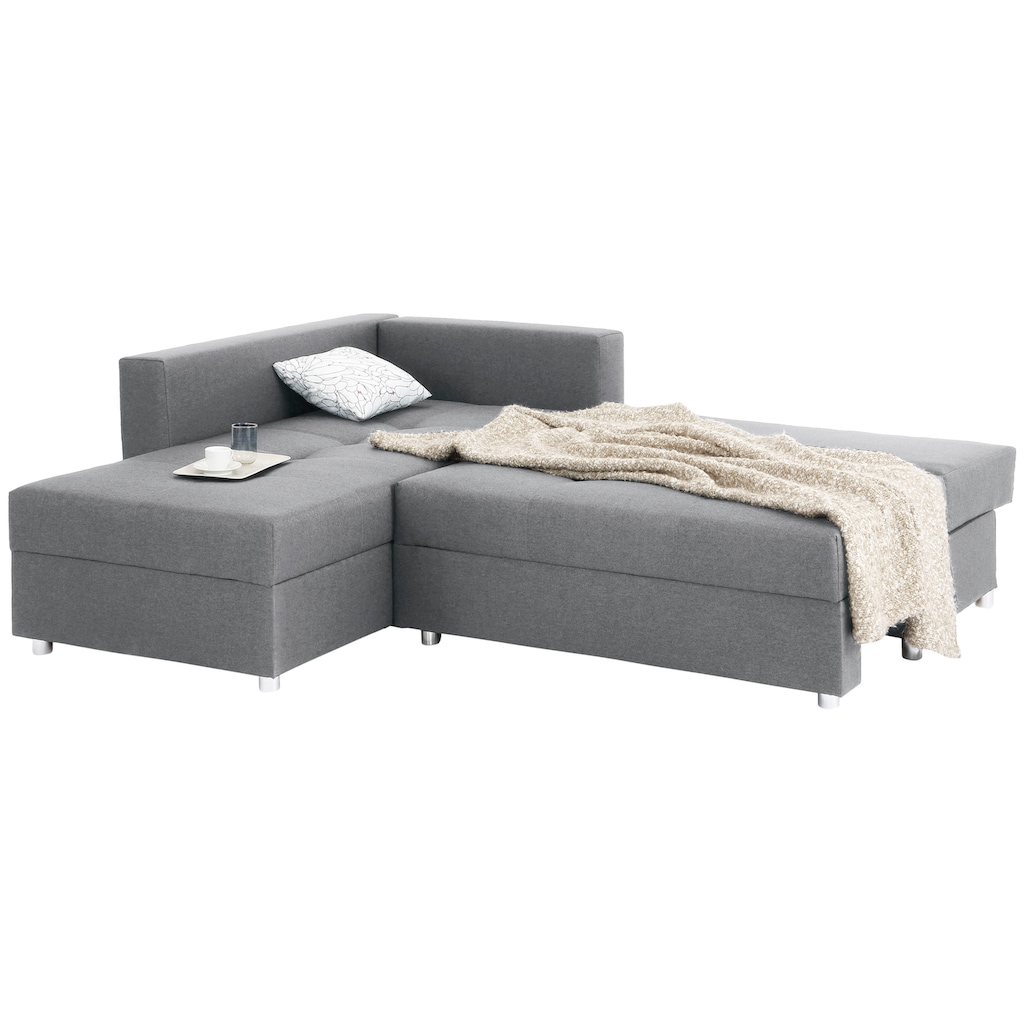 Home affaire Ecksofa »Sassari-Italia«, mit Bettfunktion und Bettkasten, Federkern-Polsterung