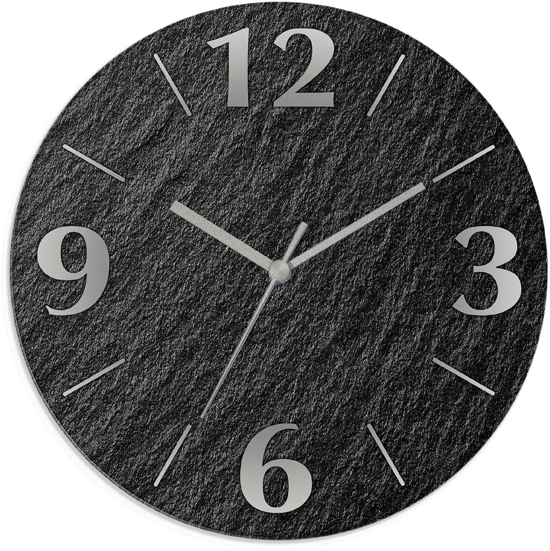 Artland Wanduhr "Schiefer" wahlweise mit Quarz- oder Funkuhrwerk, lautlos ohne Tickgeräusche