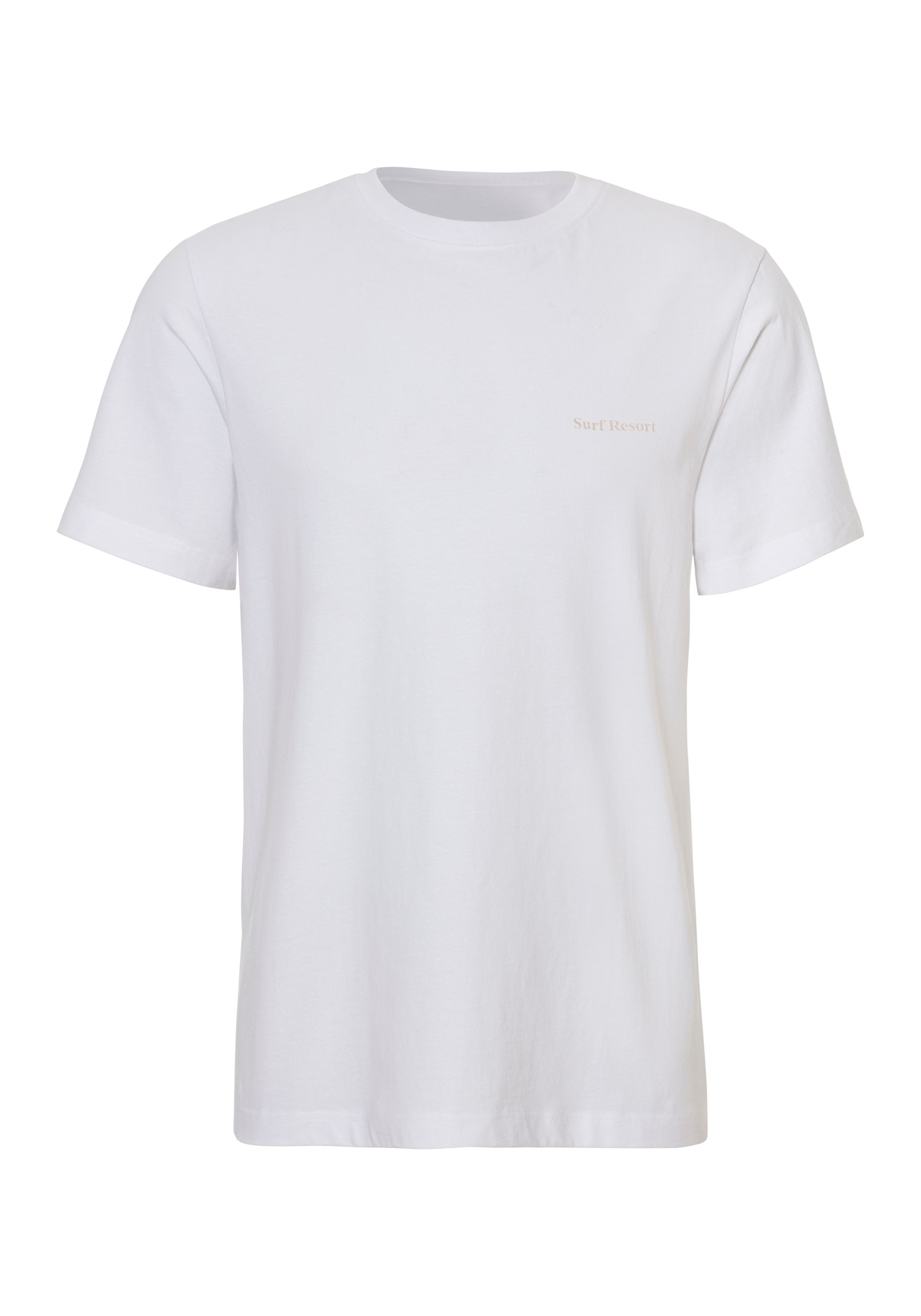 John Devin T-Shirt, Kurzarmshirt mit modernem Rückprint aus reiner Baumwolle
