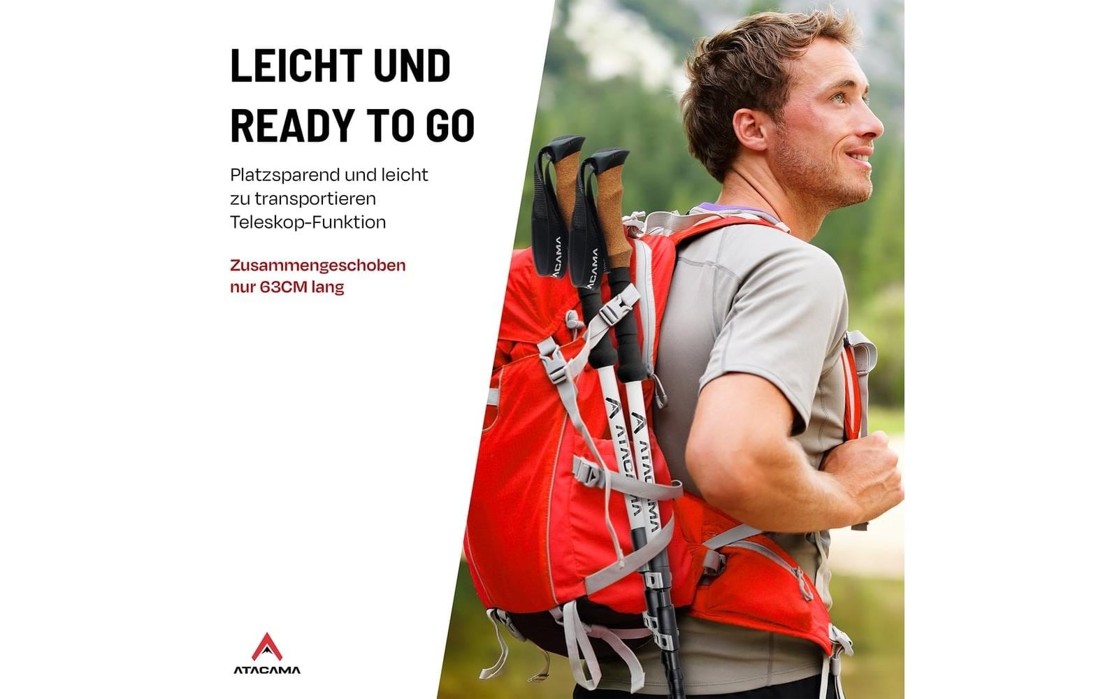   Bâtons télescopiques »Wandestöcke Atacama 13-tlg. 110-135 cm«