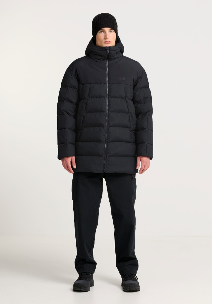 Jack Wolfskin Veste d'hiver »ICY HOLLOW HOODED JKT M« avec doublure et rembourrage en polyester, veste d'hiver, phantom