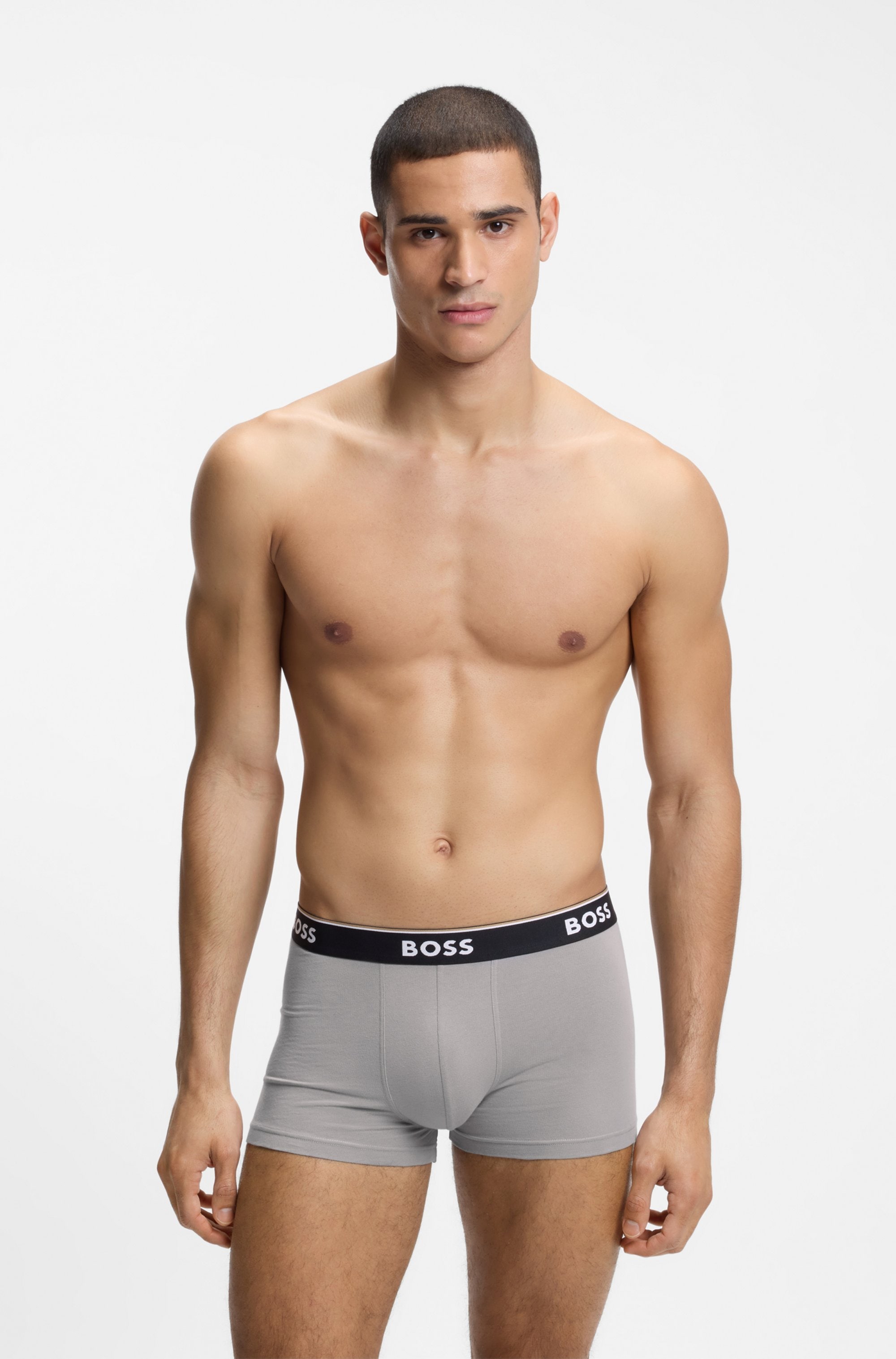BOSS Tronc Paquet, 3 cuis aus Stretch-Baumwolle, elastischer Bund, mittlere Bundhöhe
