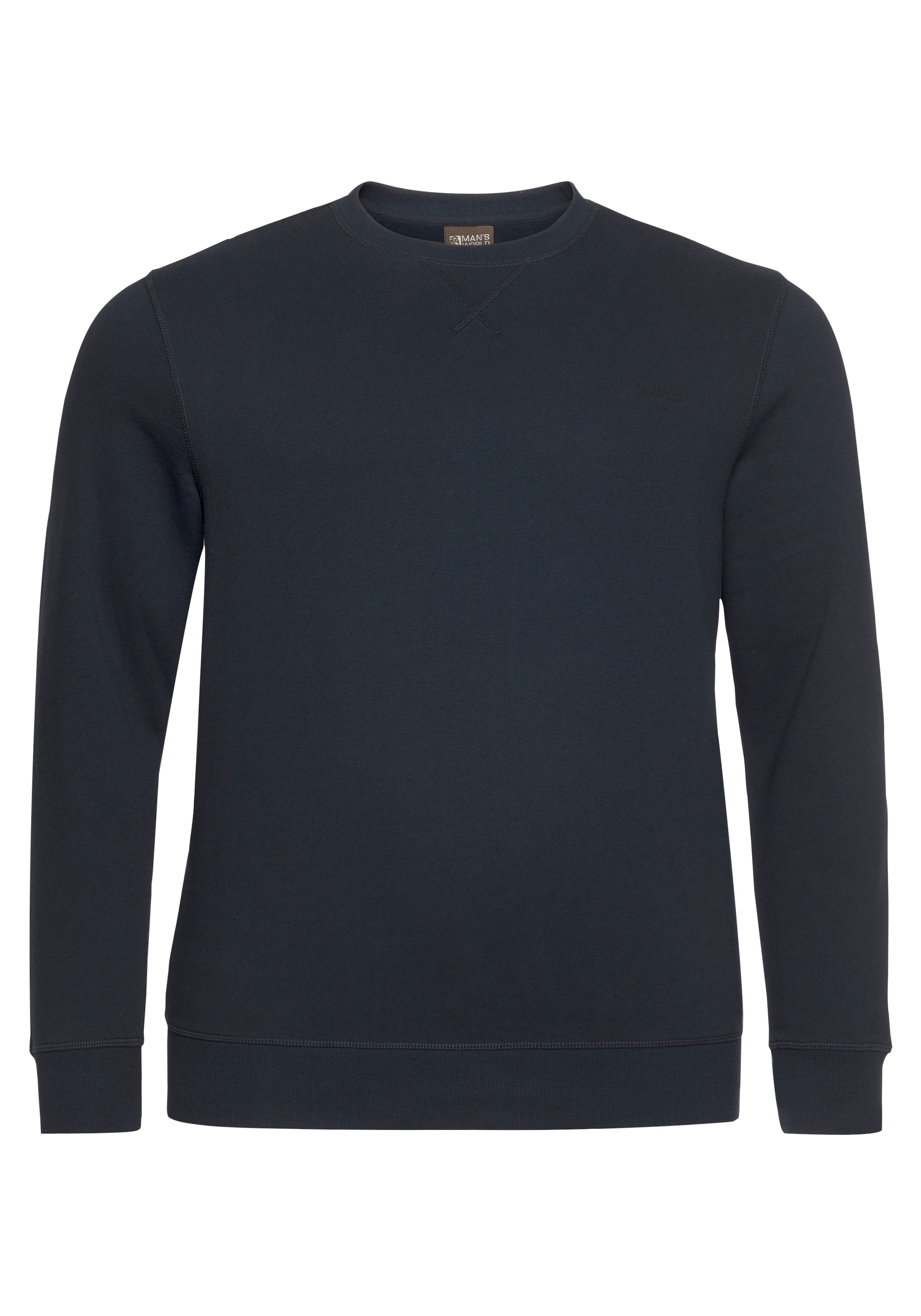 Man's World Sweatshirt, Langarm, Basic-Stil, unifarben, Rundhalsausschnitt