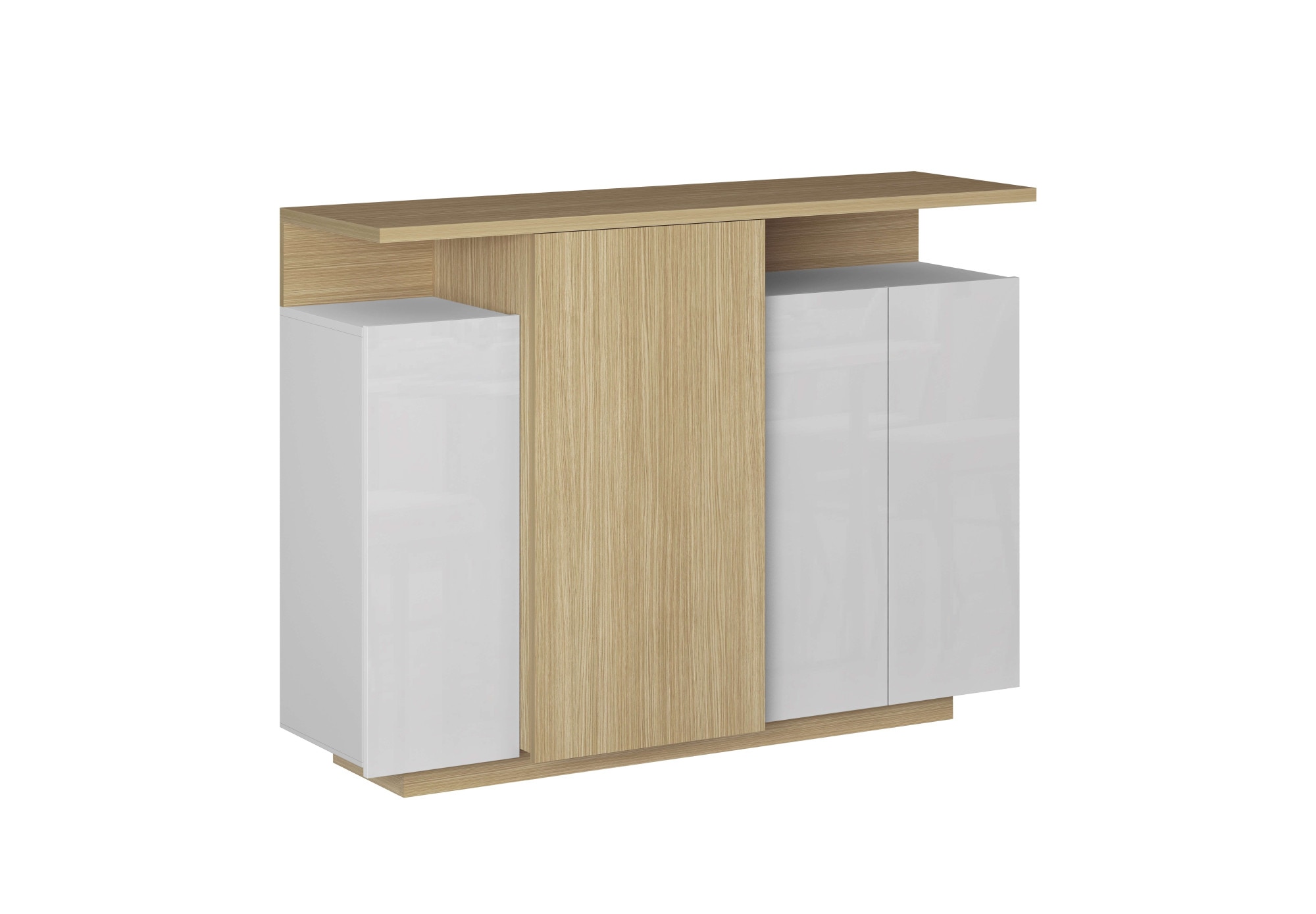 GOODproduct »Highboard ETHOS, Kommode, Schrank, Kredenz« 1 cuis tlg. Avec 4 portes pivotantes, 9 compartiments intérieurs et 2 compartiments extérieurs, L.130 cm