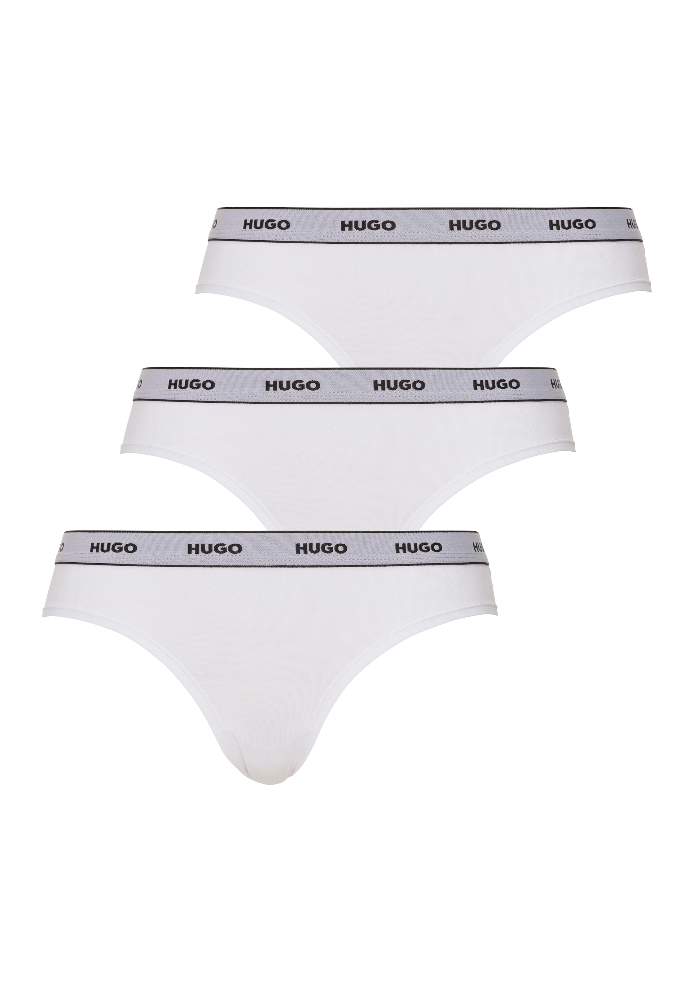 Image of HUGO Underwear Slip "TRIPLET BRIEF STRIPE" Packung, 3er-Pack, 3 Stk. mit kontrastfarbenem Logobund