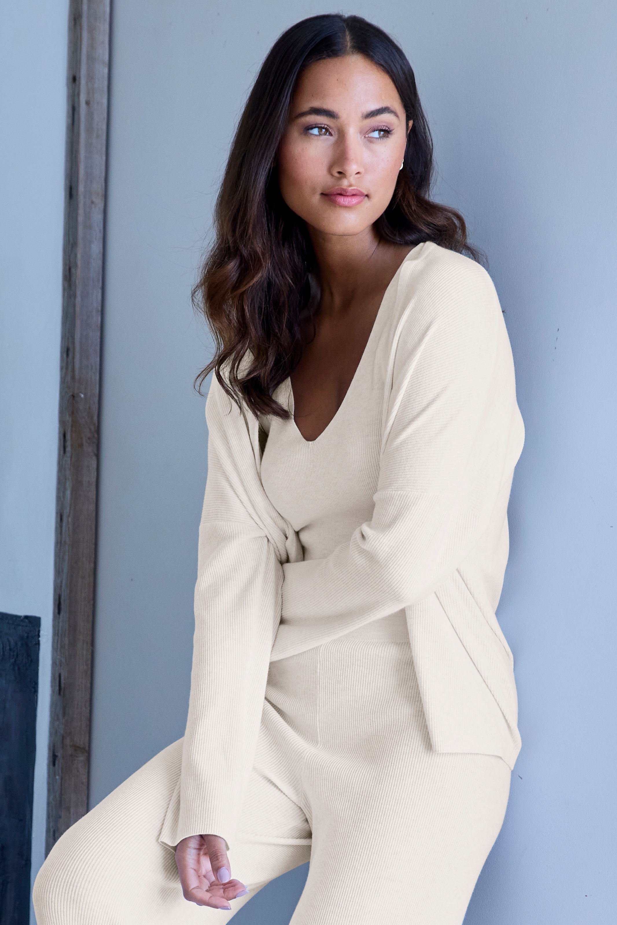 Image of Copenhagen Studios Cardigan aus hochwertiger, feiner Rippe, Loungewear