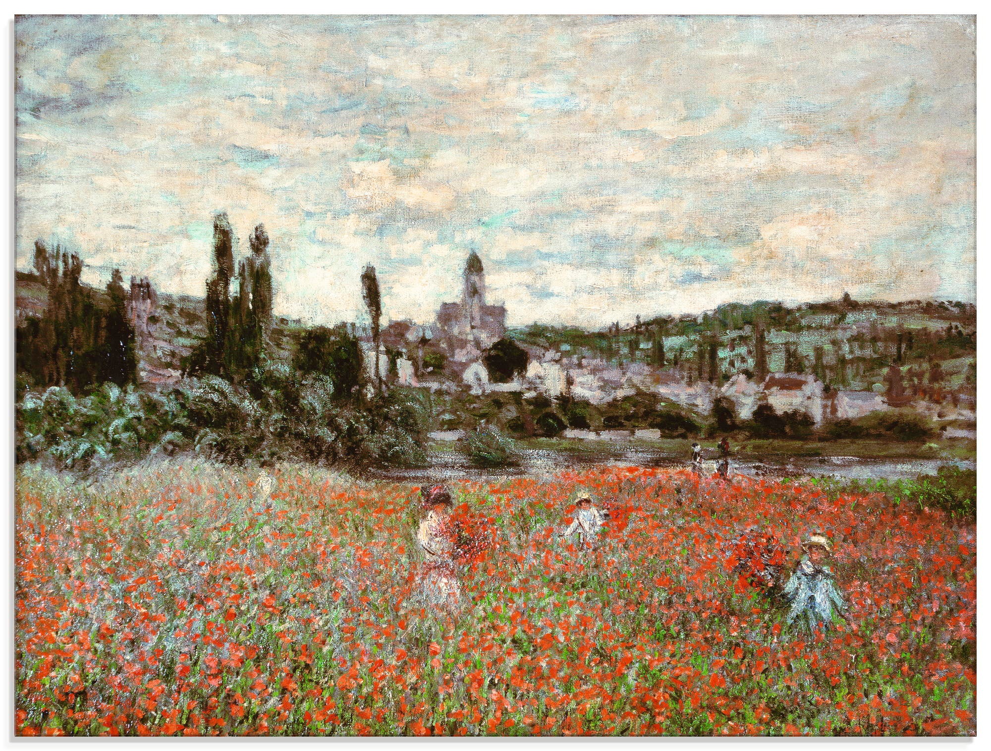 Image of Artland Glasbild »Mohnfeld bei Vetheuil. Ca.1880«, Blumenwiese, (1 St.) bei Ackermann Versand Schweiz