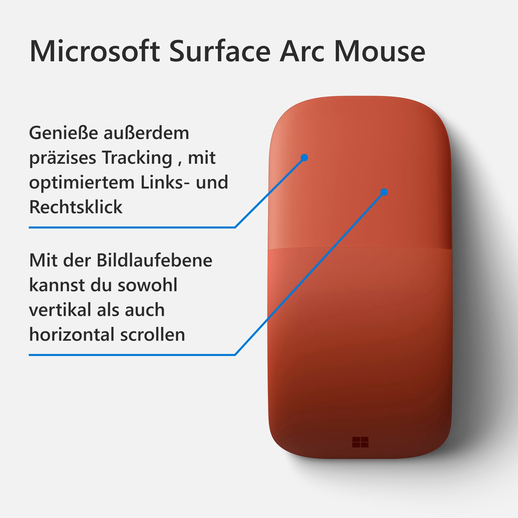 Microsoft Maus »Microsoft Surface Arc Mouse CZV-00066«, Bluetooth