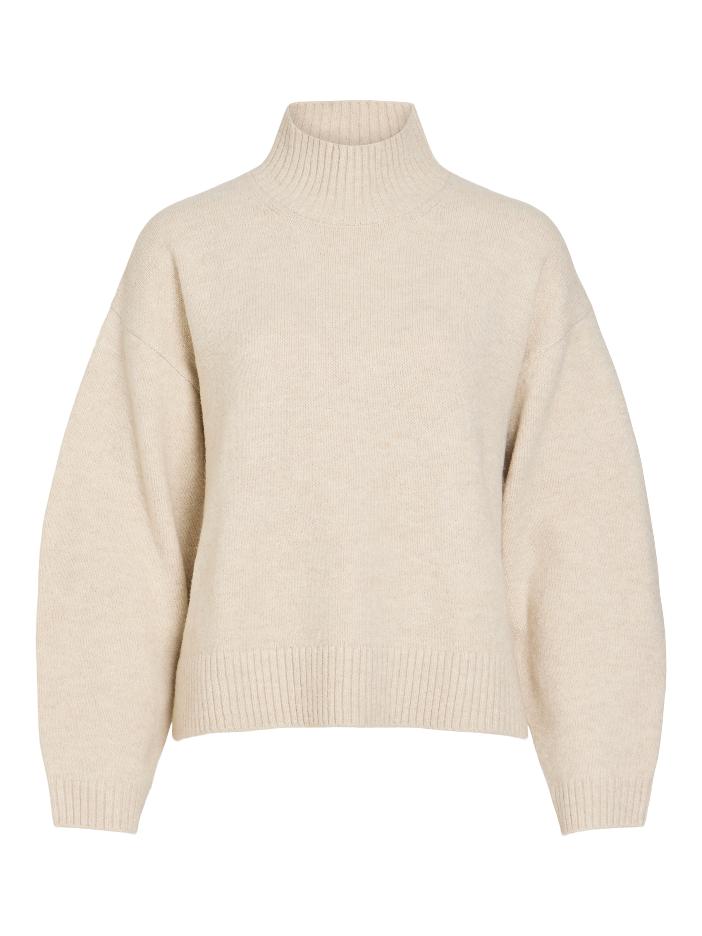Vila Strickpullover »VISIA L/S HIGH NECK KNIT PULLOVER-NOOS« Materialmix, oversize