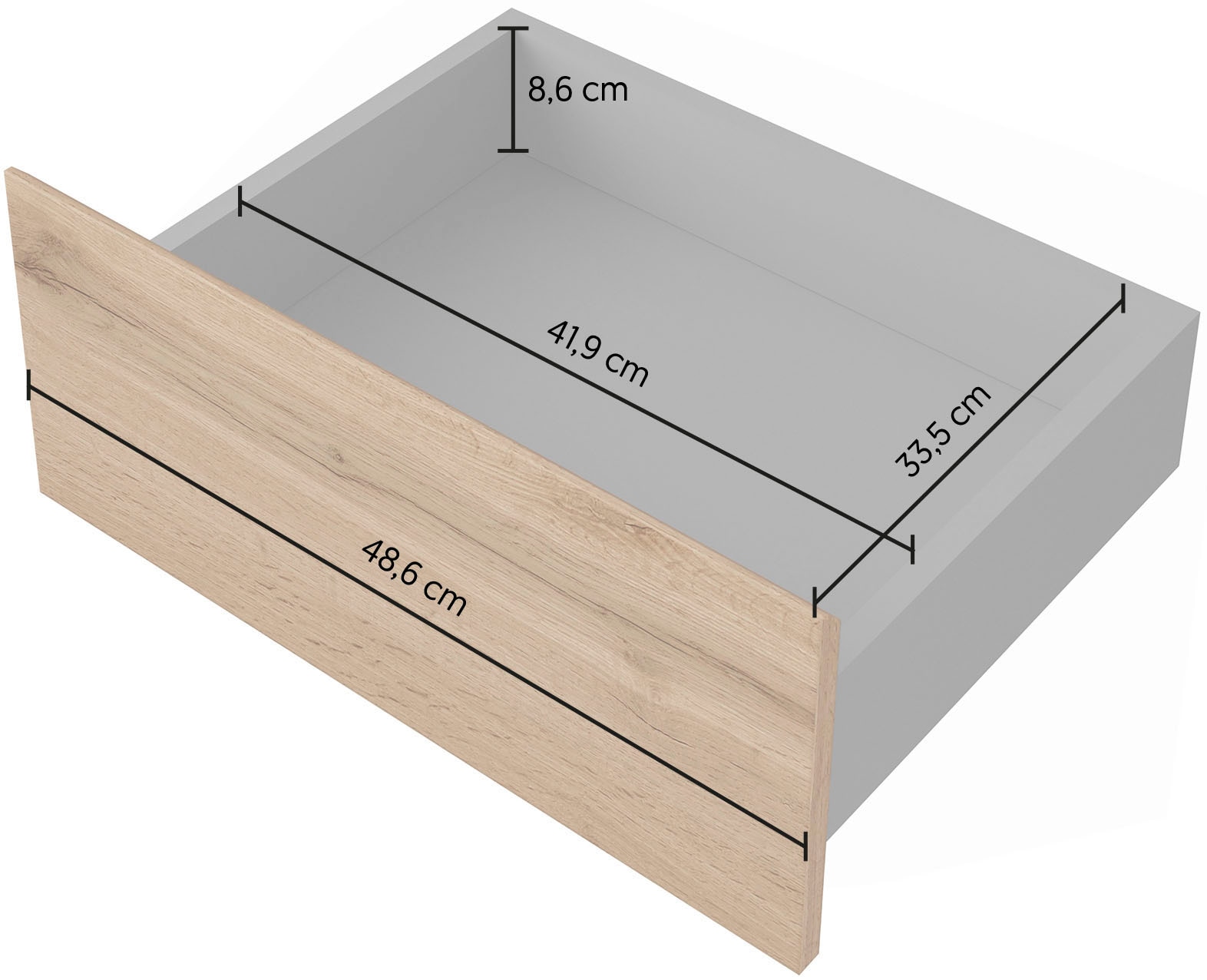 INOSIGN Sideboard »Cross, Breite 150 cm, moderne grifflose Kommode, 2Türen/3 Schubkästen« Schubladenkommode mit viel Stauraum, Einlegeböden verstellbar