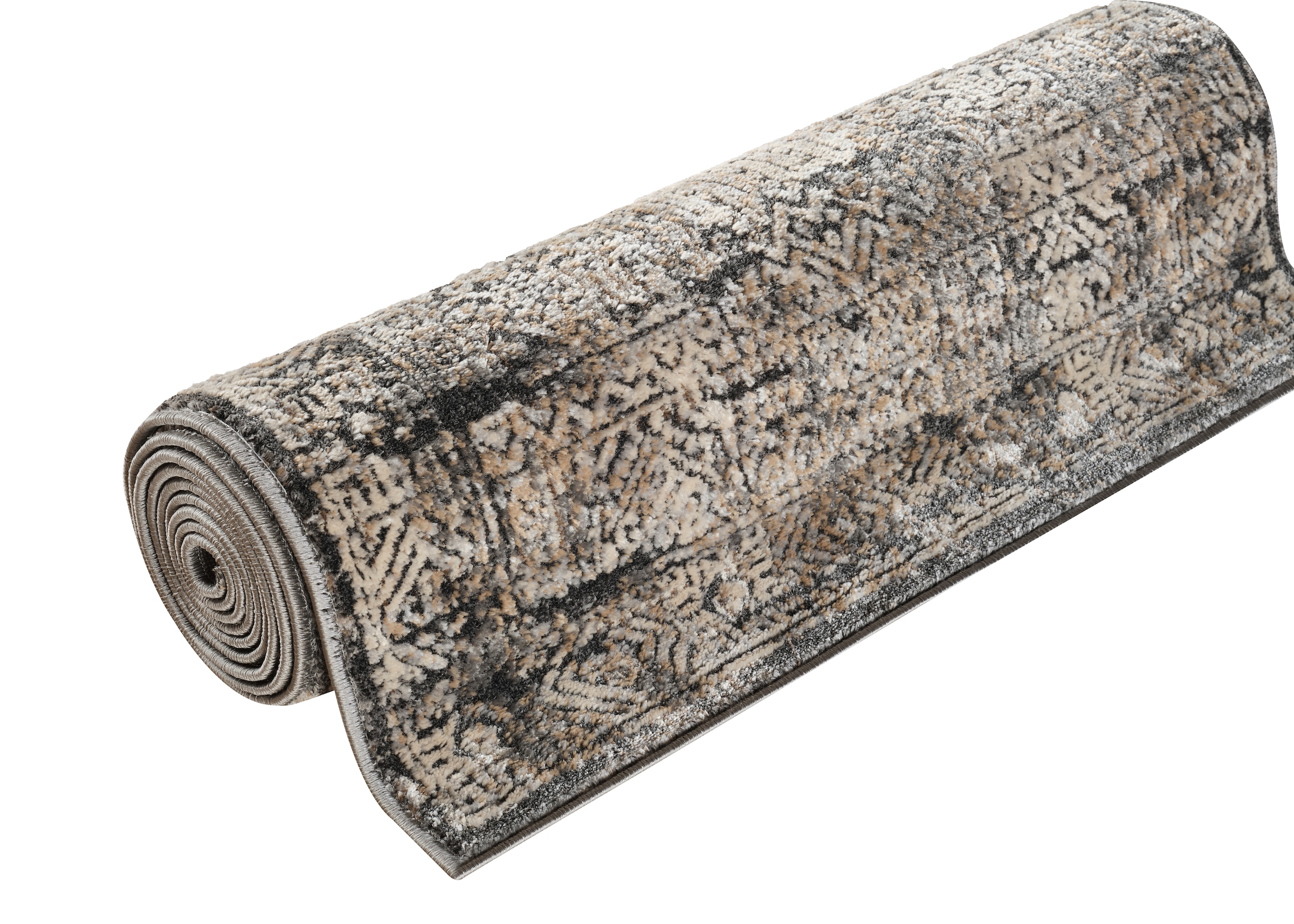 my home Chemin de table »Selin« Rectangulaire 9 mm Höhe dezenter Glanz, Schrumpf-Garn-Effekt, im Vintage-Look, dichte Qualität