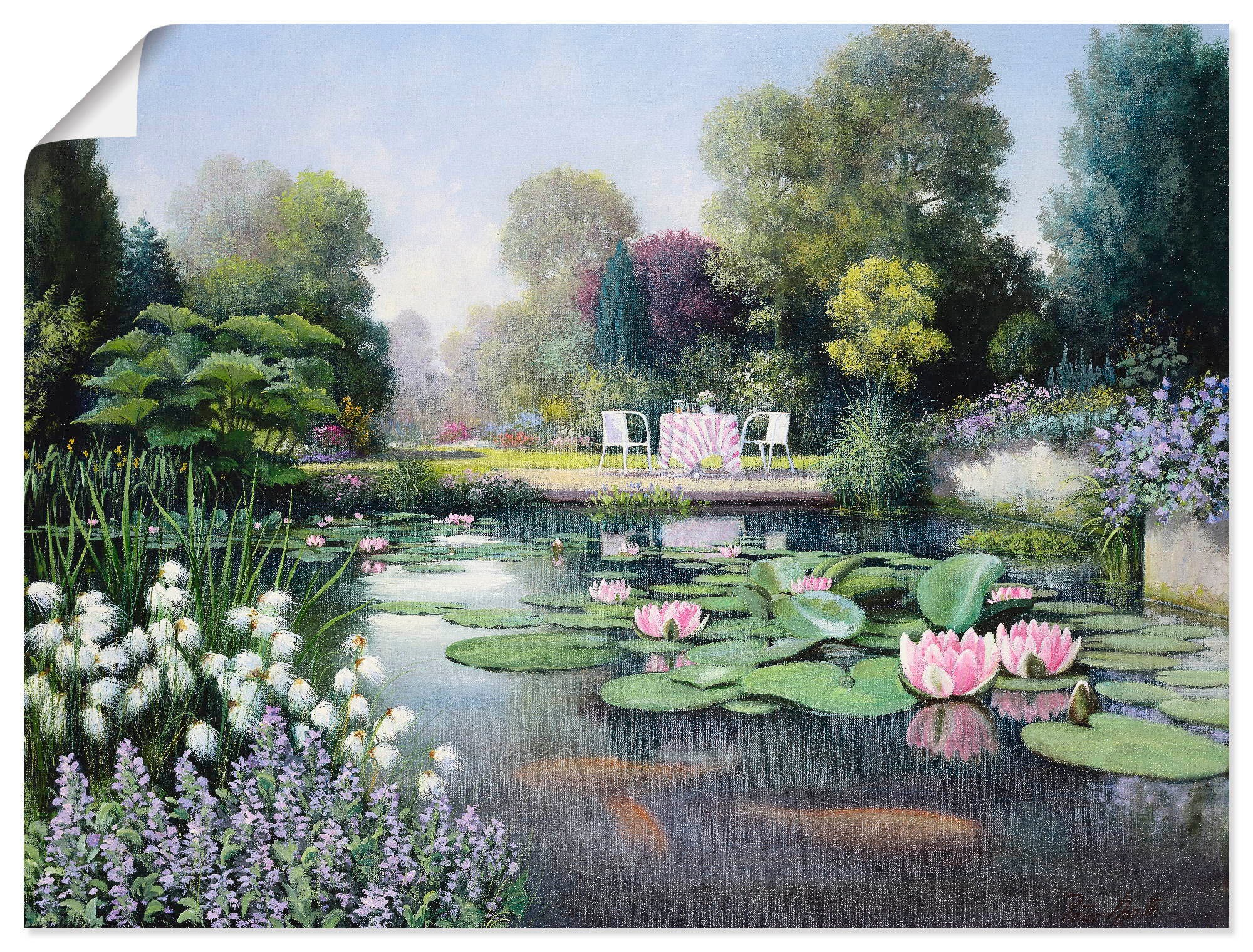 Image of Artland Wandbild »Blumenzeit«, Gewässer, (1 St.), in vielen Grössen & Produktarten -Leinwandbild, Poster, Wandaufkleber / Wandtattoo auch für Badezimmer geeignet bei Ackermann Versand Schweiz