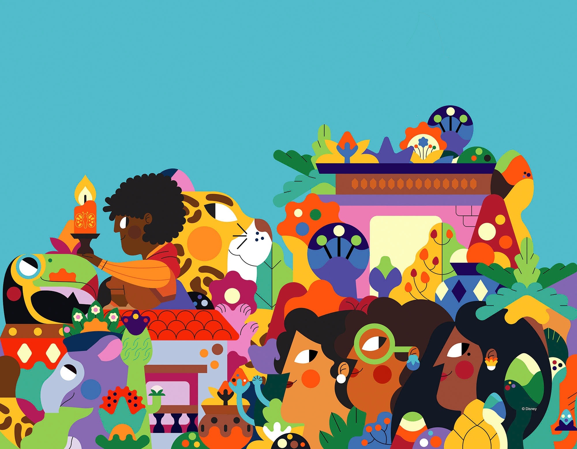 Komar Leinwandbild »Encanto Colours of Columbia - Grösse 30 x 40 cm«, Disney, (1 St., 30 x 40 cm (Breite x Höhe), Keilrahmenbild mit Echtholzrahmen, Kinderzimmer