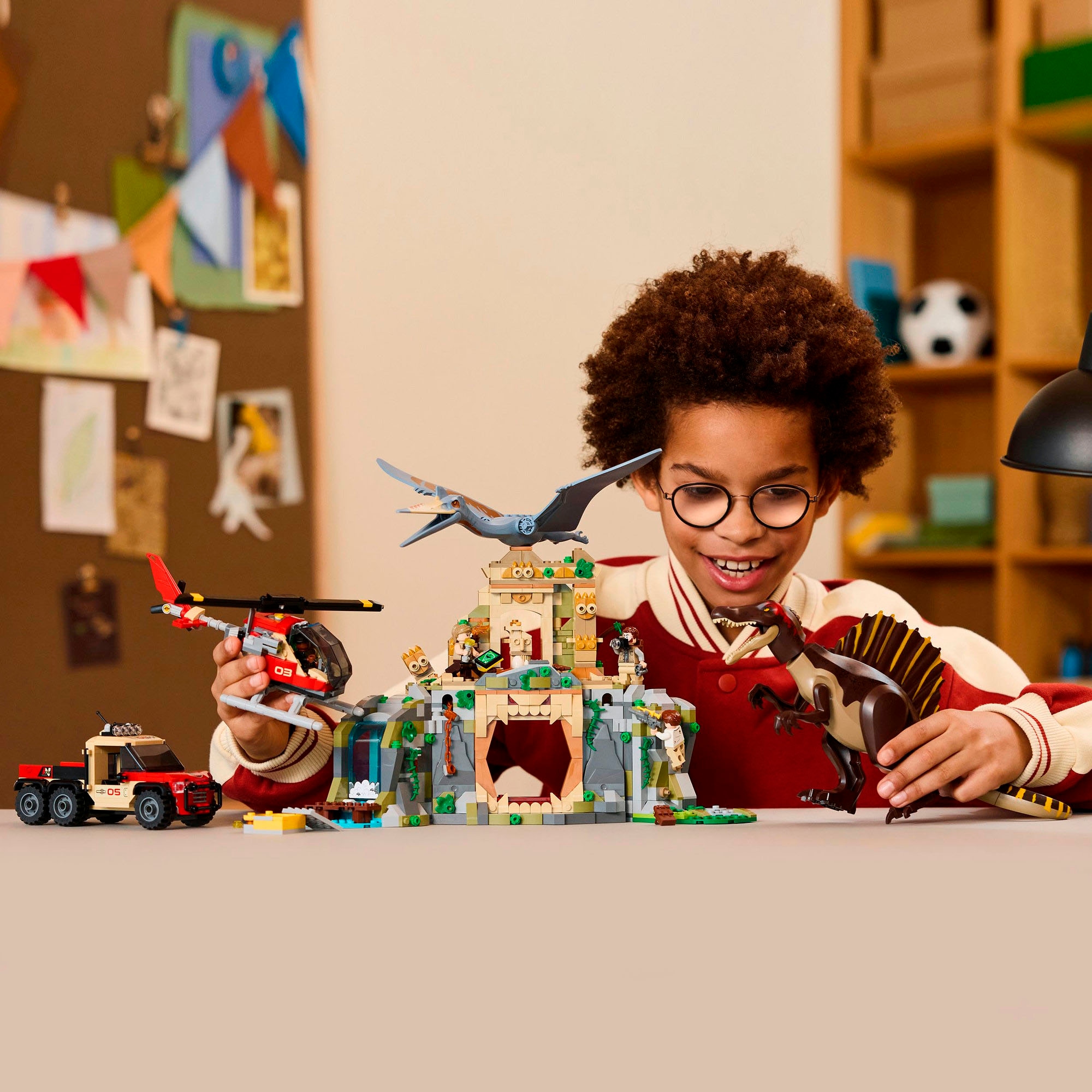 LEGO® Konstruktionsspielsteine »Spinosaurier & Quetzalcoatlus: Hubschrauber-Einsatz (76976)« , LEGO Jurassic World; Made in Europe