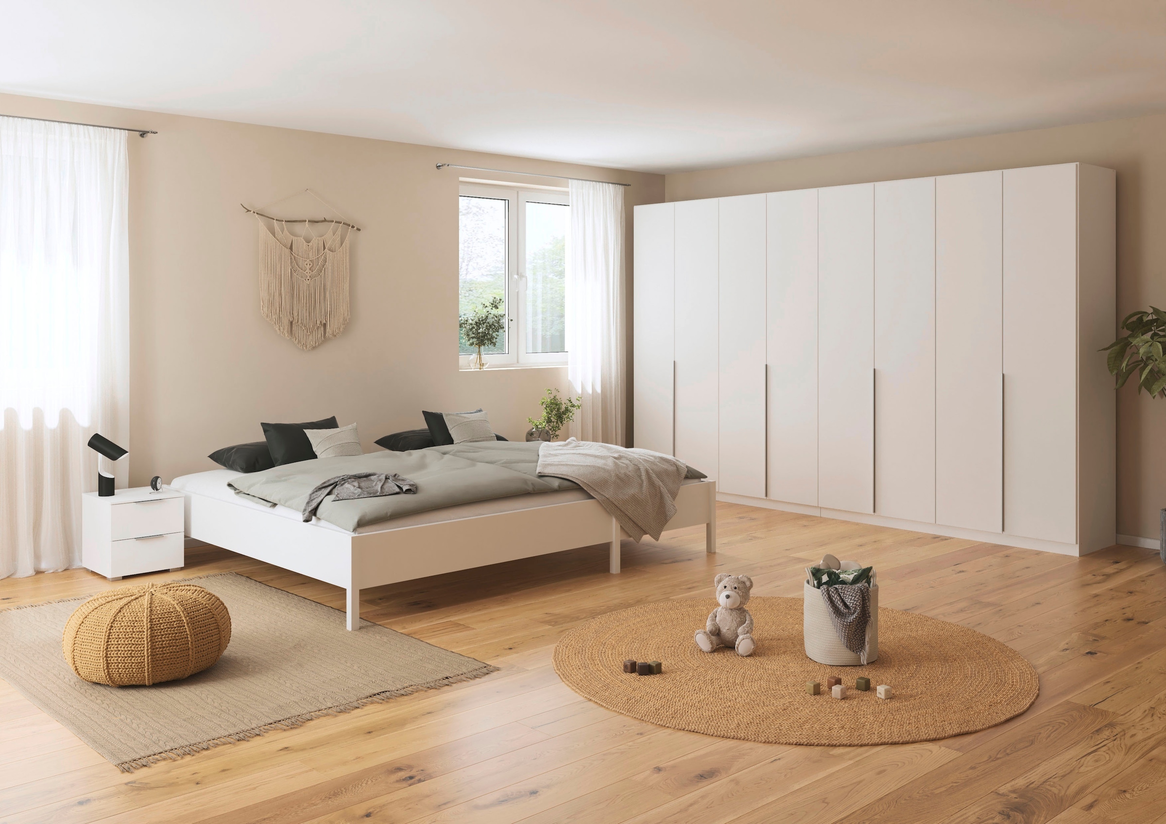 rauch Bett »Familienbett XXL Familiengrösse Ehebett Doppelbett umbaubar« flexible Umbaumöglichkeit in Einzelbetten,  240x200 cm und 270x200 cm - mit oder ohne Kopfteil MADE IN GERMANY