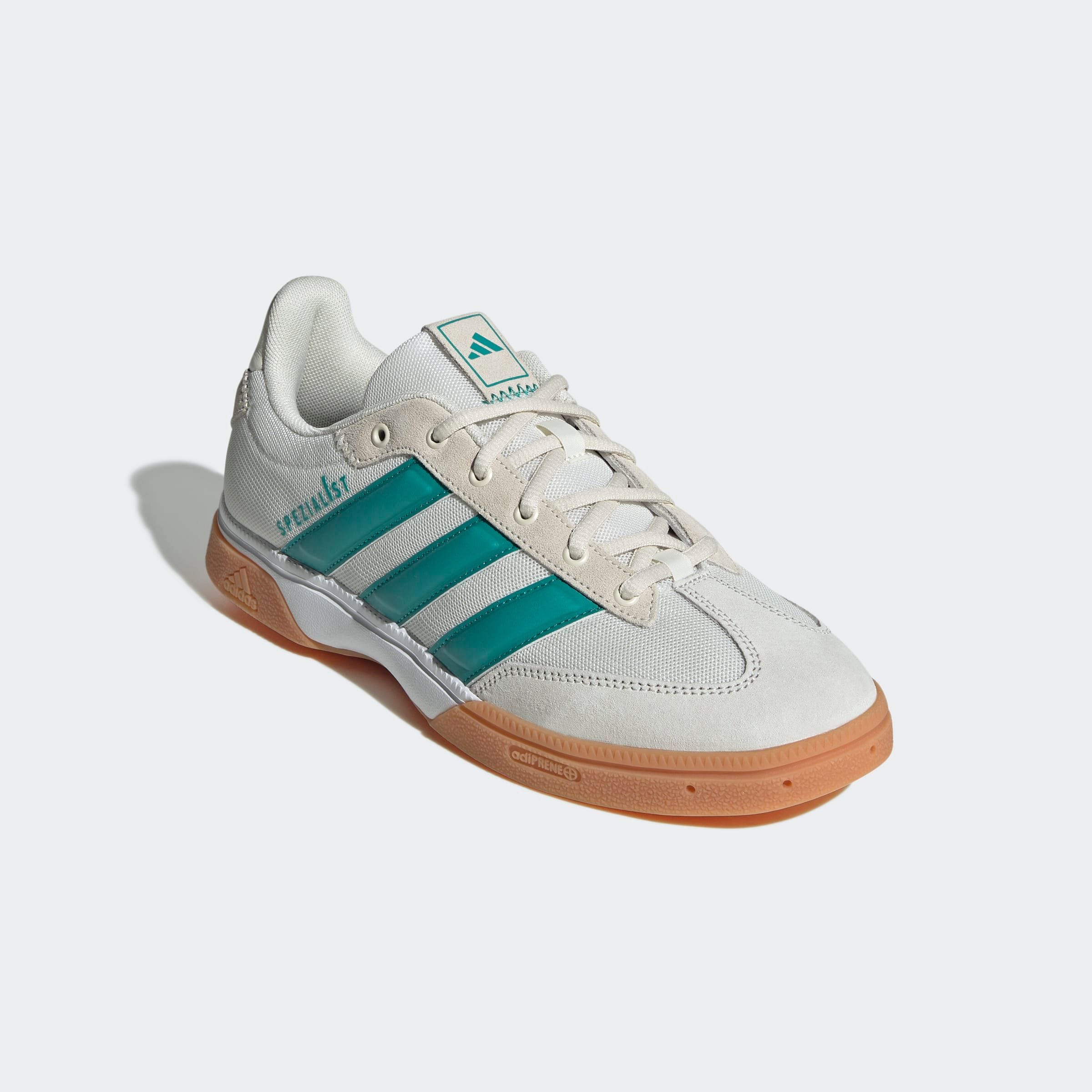 Adidas Performance, Herren, adidas Performance Hallenschuh »SPEZIALIST INDOOR« geeignet für jeden Hallensport, sanftes weiß, pure teal, cloud weiß, 45