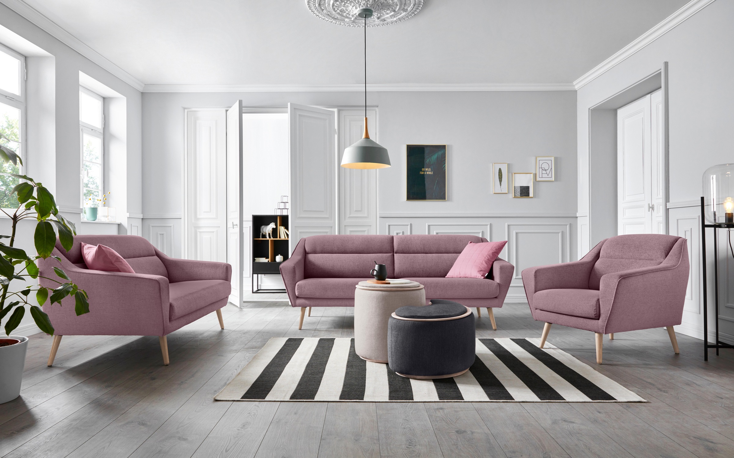 GOODproduct Fauteuil »Bille« mit Naht im Rückenkissen und Eiche-Beinen, Design by Morten Georgsen