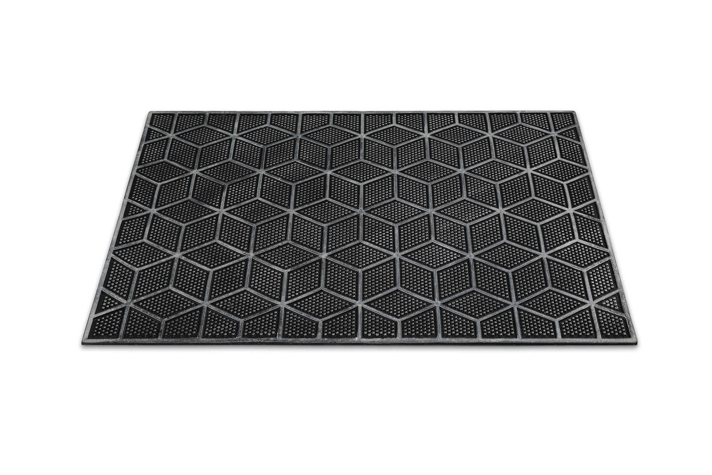 Image of Wecon home Fussmatte "Bossa Groove" rechteckig 4 mm Höhe Gummi, pflegeleicht, abwaschbar, rutschfest, geometrisches Muster