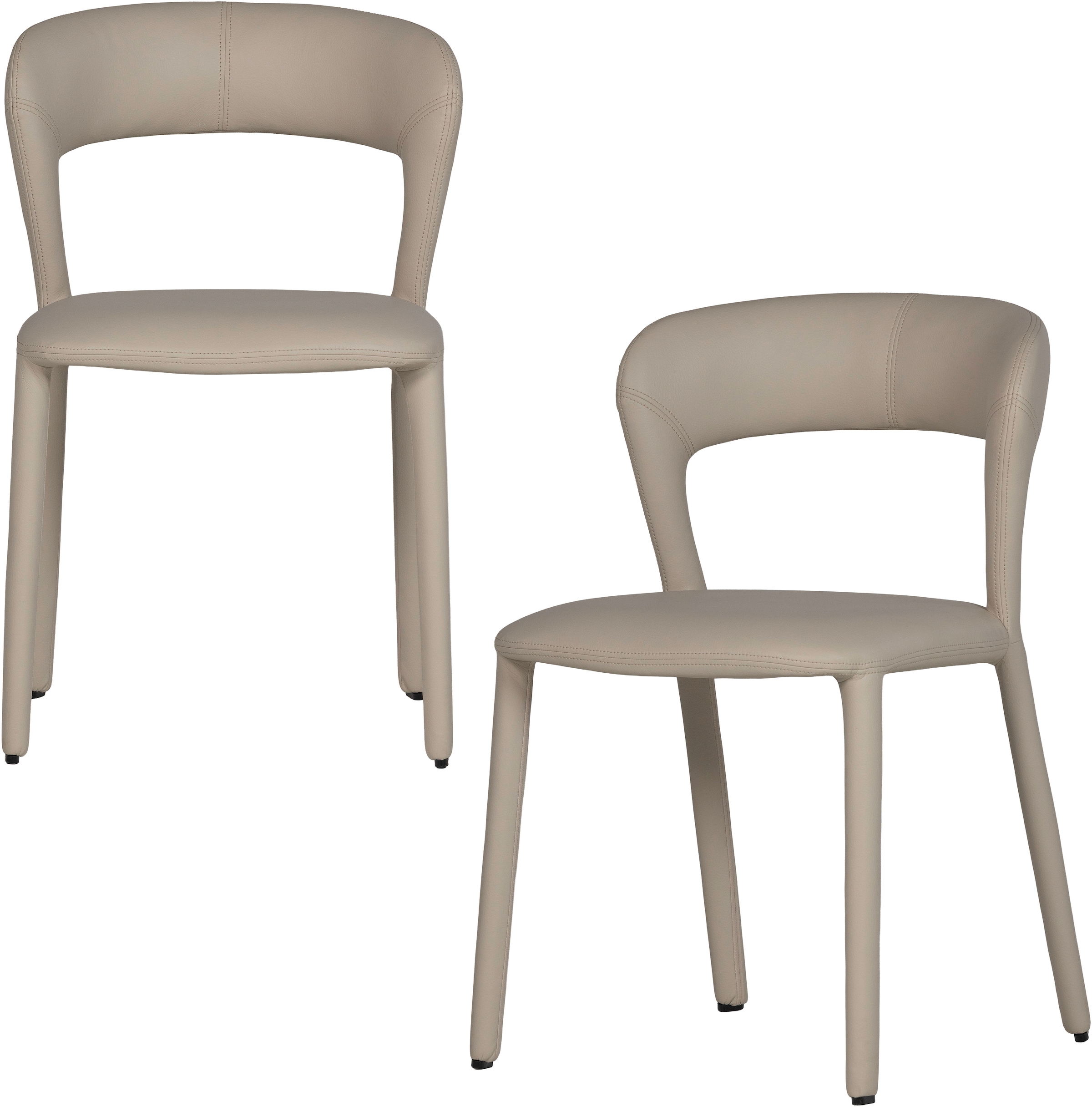Image of WOOOD Esszimmerstuhl "Noble mit Bezug und vollgepolstertem Gestell B 51 x T 56 x H 76 cm" (Set) 2 Stk.(Set, 2 St)Tragkraft 120 kg, Kunstleder Sehr hohe Verschleissfestigkeit