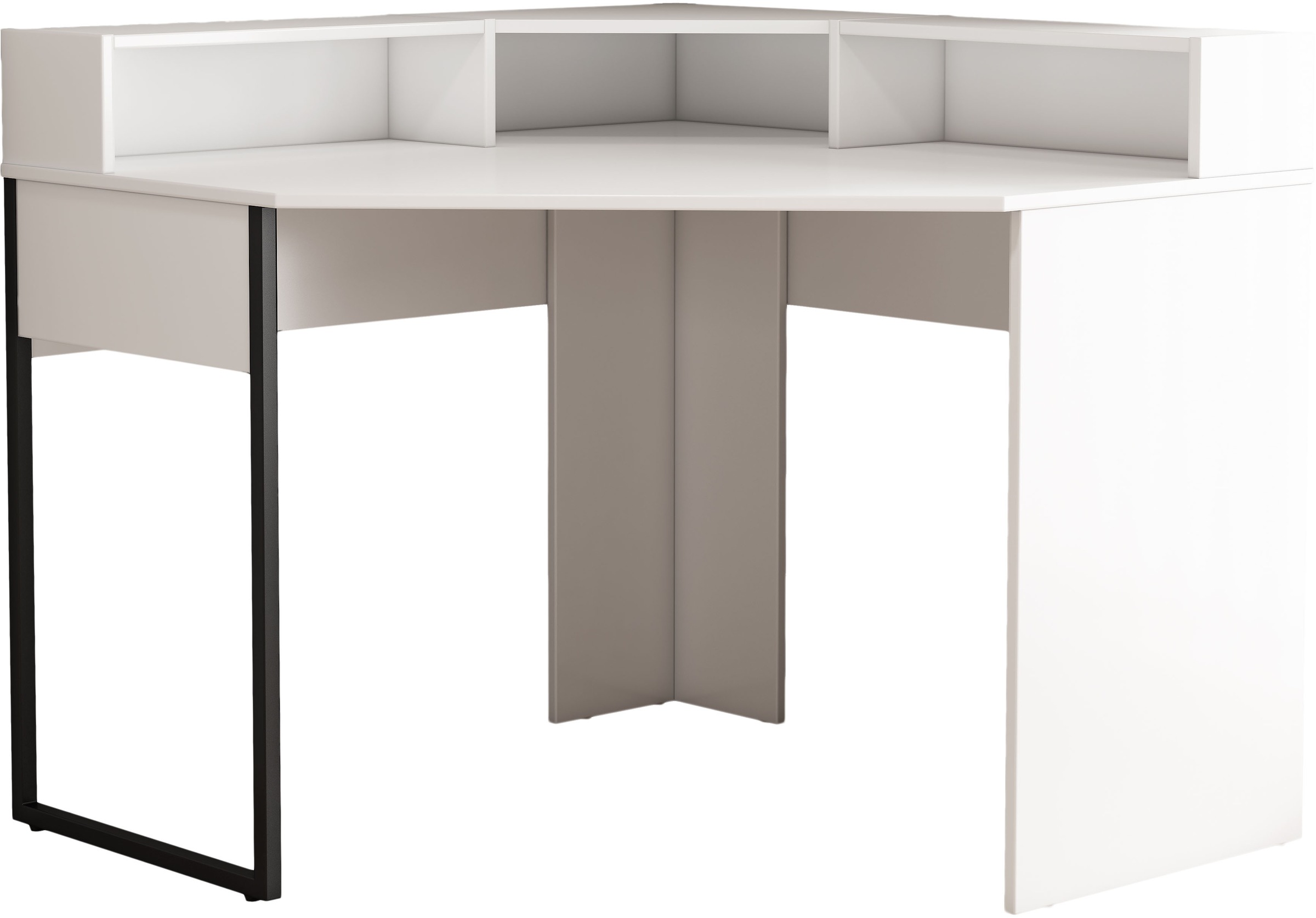 Image of GOODproduct Eckschreibtisch "Moid" mit Schreibtischaufsatz, modernes Design, B. 100 cm