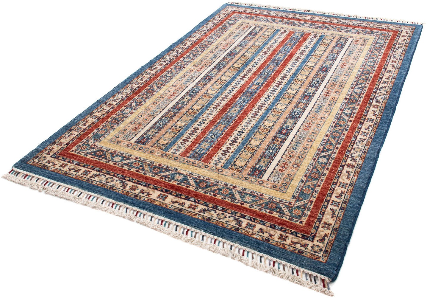 Image of morgenland Orientteppich »Ziegler - 220 x 153 cm - blau«, rechteckig, 6 mm Höhe, Wohnzimmer, Handgeknüpft, Einzelstück mit Zertifikat bei Ackermann Versand Schweiz