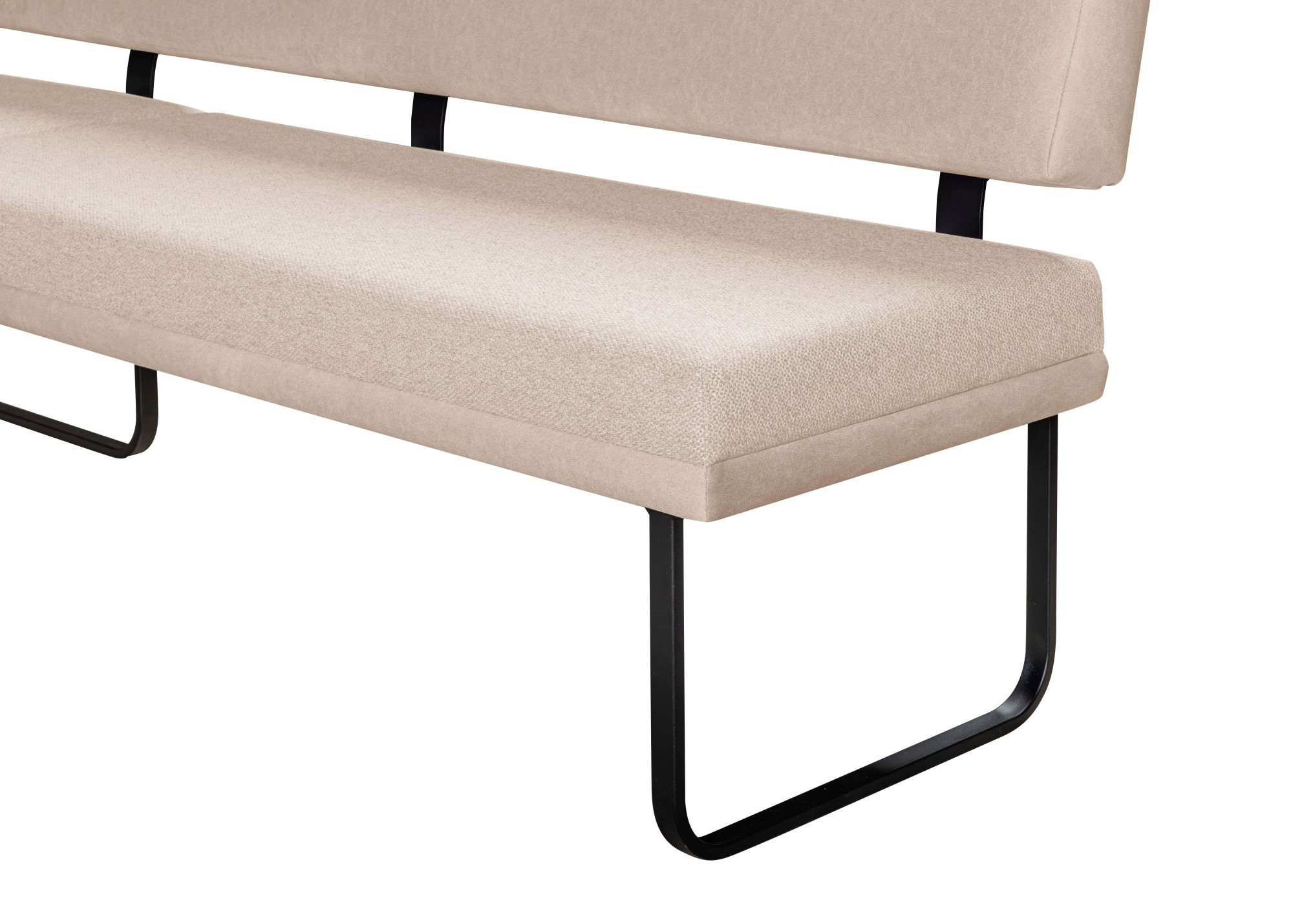 GOODproduct Banc d'angle »Gabi Esszimmerbank, Bank, Küchenbank, Polsterbank« structure en métal plat noir mat, stable, design bicolore