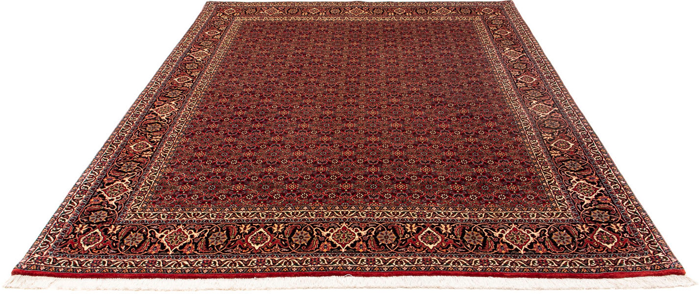 Image of morgenland Orientteppich »Perser - Bidjar - 256 x 202 cm - dunkelrot«, rechteckig, 15 mm Höhe, Wohnzimmer, Handgeknüpft, Einzelstück mit Zertifikat bei Ackermann Versand Schweiz