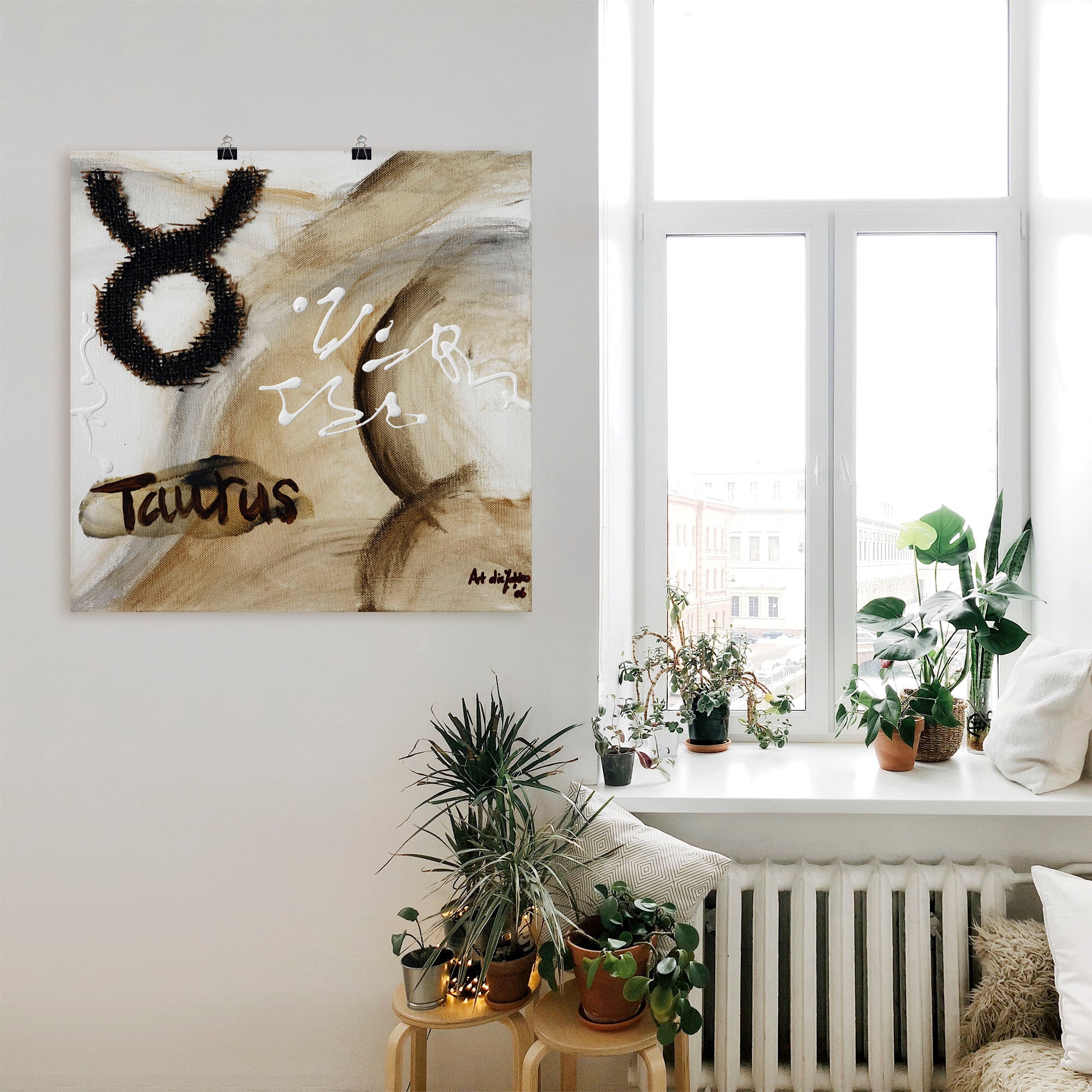 Artland Wandbild »Stier«, Sternzeichen, (1 St.), als Leinwandbild, Poster in verschied. Grössen