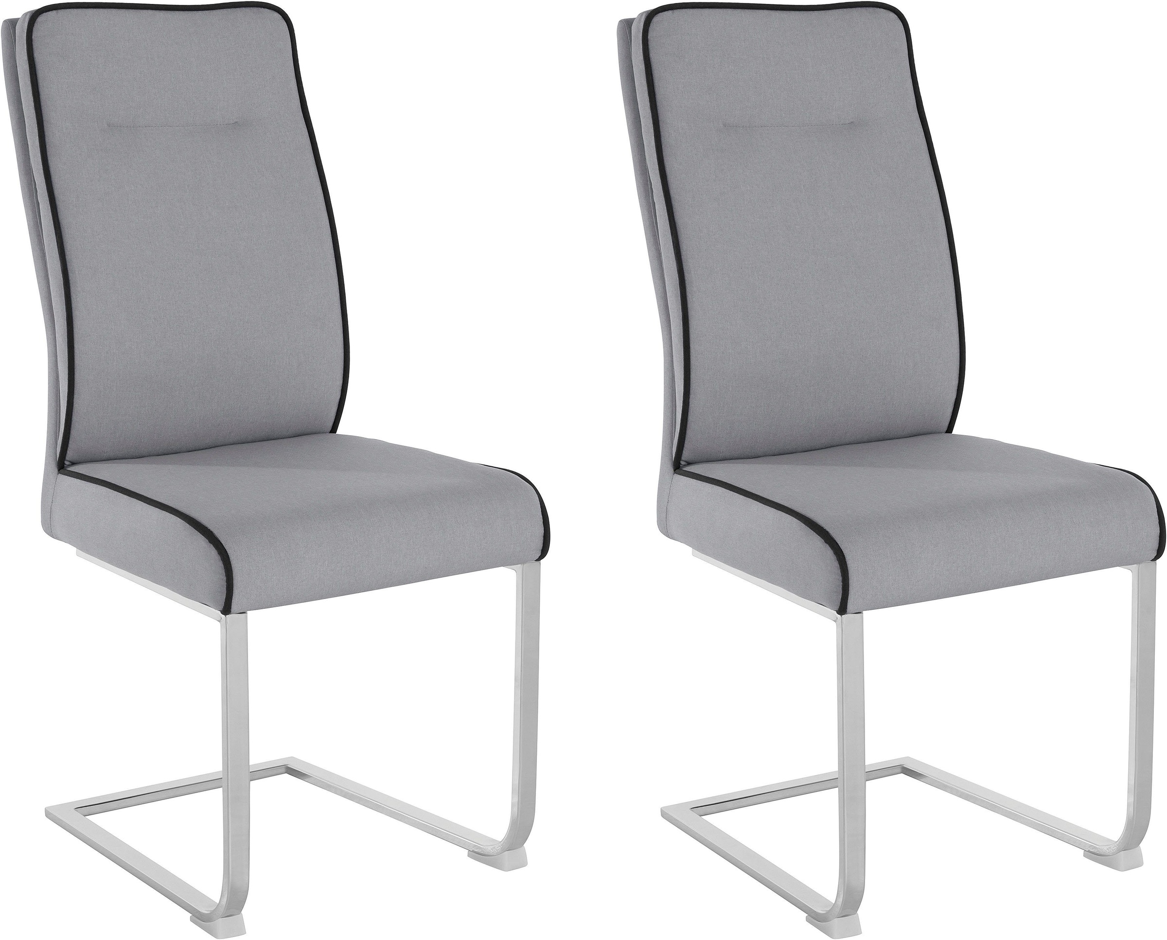 Image of Places of Style Freischwinger »Rowan«, (Set), 2 St., Luxus-Microfaser, mit pflegeleichtem Luxus-Microfaser Bezug, Gestell aus Metall, Sitzhöhe 49 cm bei Ackermann Versand Schweiz