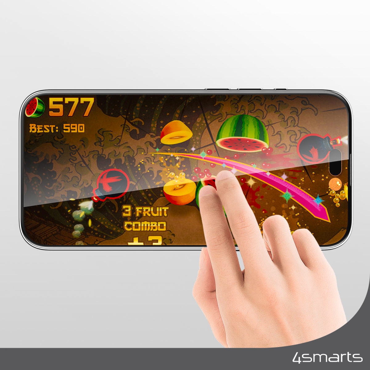 4smarts Displayschutzglas »Second Glass Privacy mit Montagerahmen«, für Apple iPhone 15 Plus, Displayschutzfolie, Schutzfolie, Sichtschutz, kratz- & stossfest
