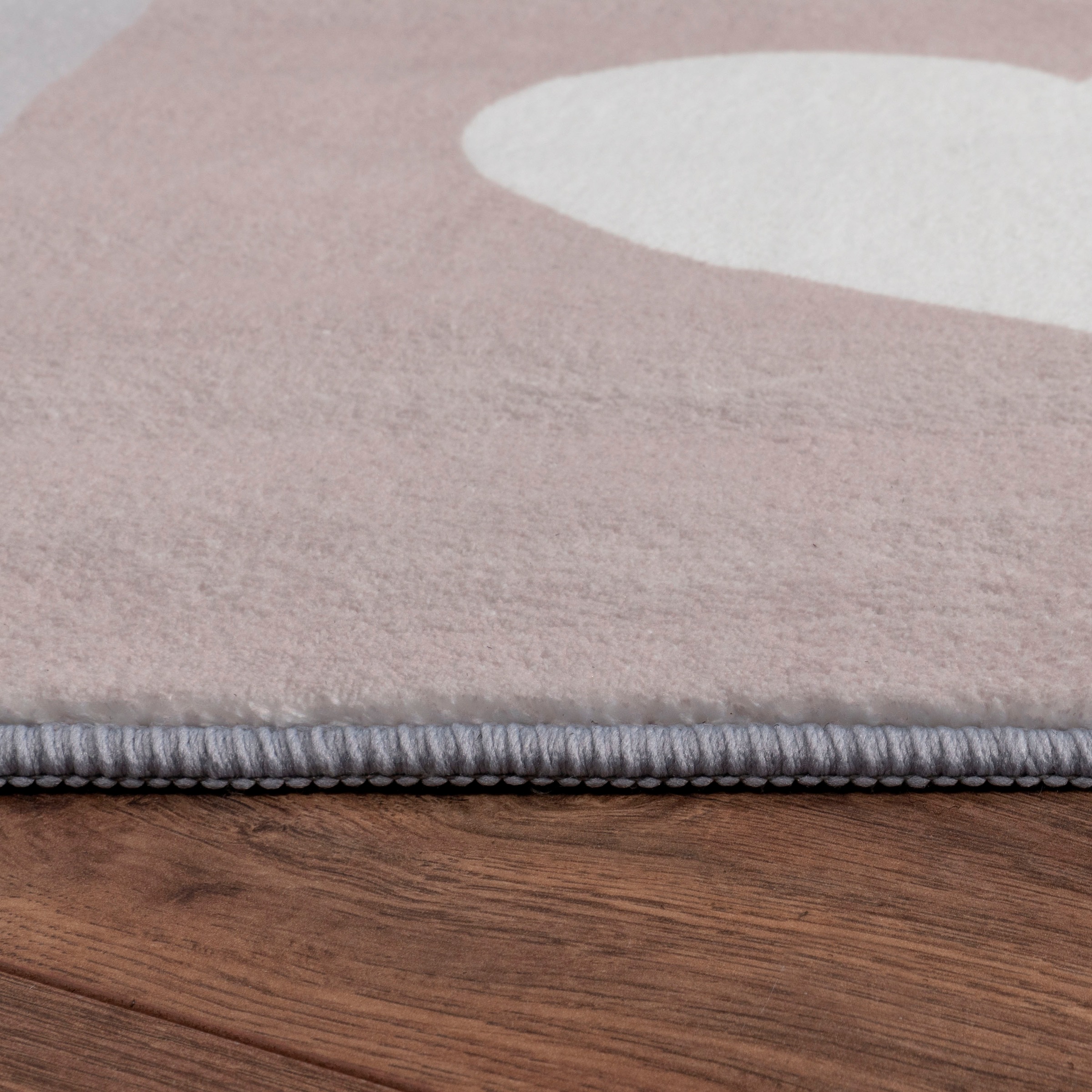 Paco Home Kinderteppich »Eliz 391«, rechteckig, 12 mm Höhe, Kurzflor, Spielteppich, Patchwork-Muster, Motiv Krone, Herz & Punkte