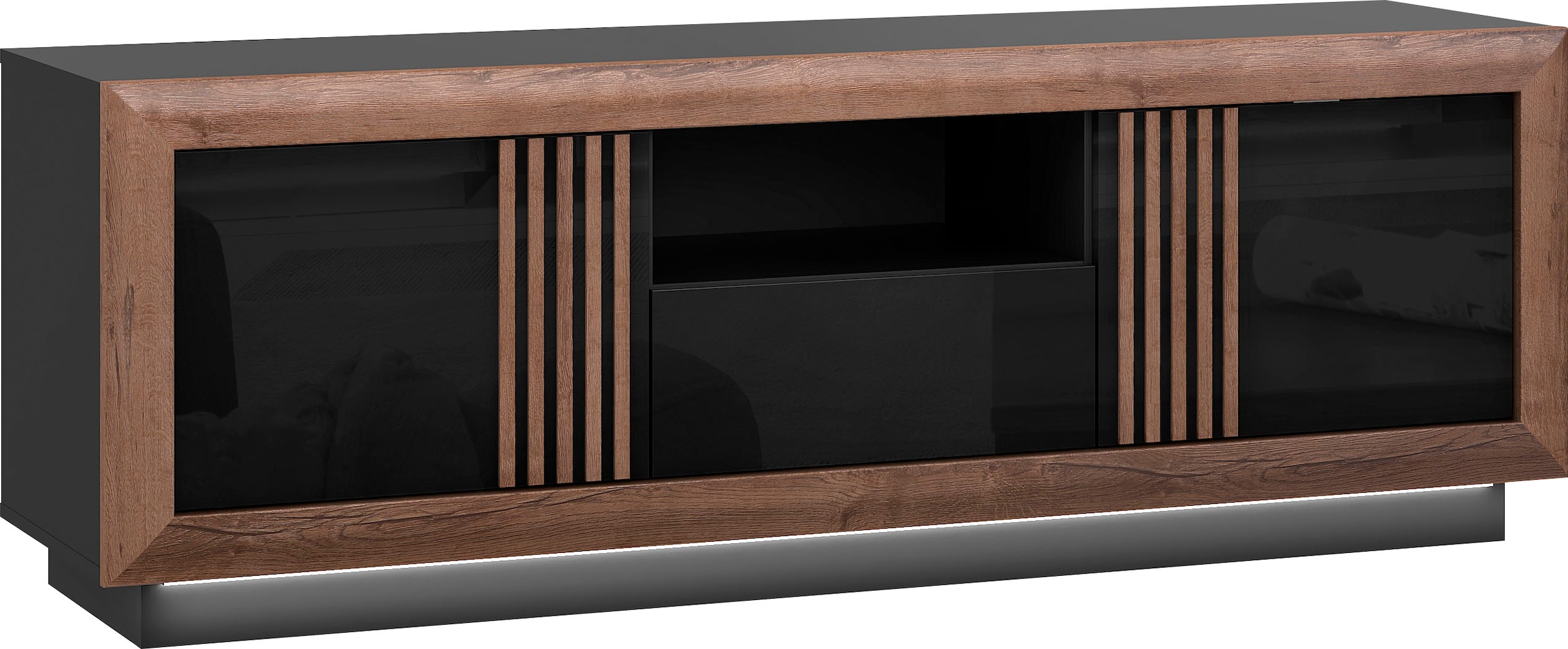FORTE Lowboard »SavonaTV-Board, TV-Schrank« Breite 162 cm, inkl. Sockelbeleuchtung