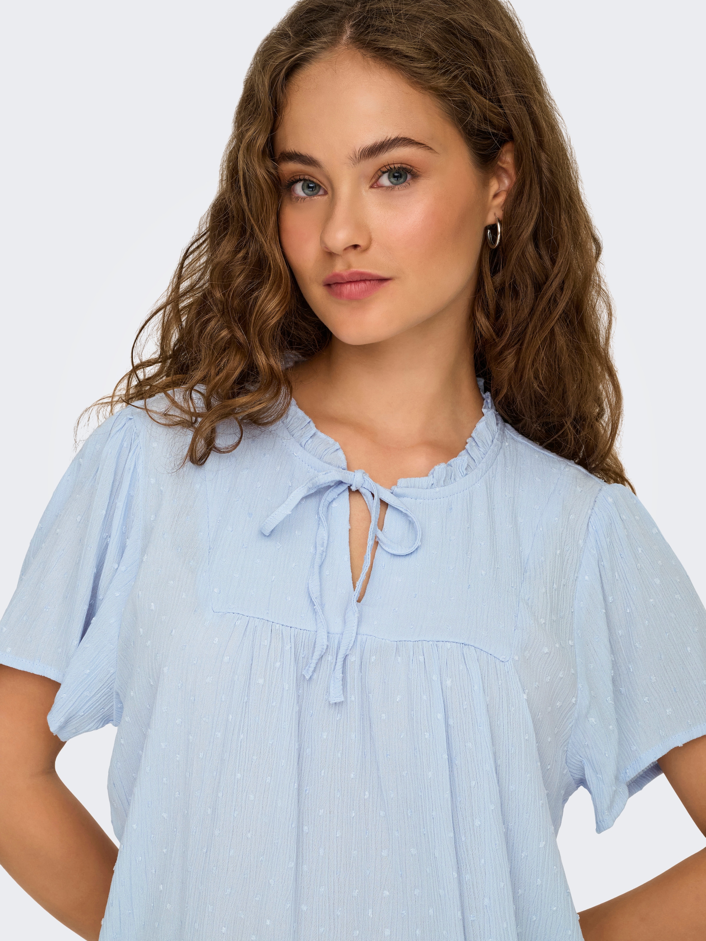 JDY Kurzarmbluse »JDYLIMA LIFE S/S TOP WVN NOOS« Viskose, loose fit