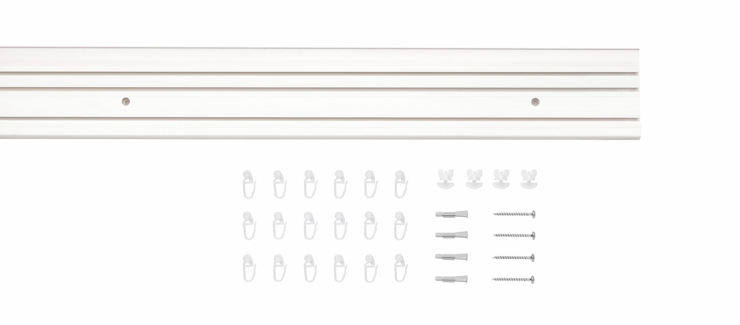 Image of Good Life Gardinenschiene »SAM«, 3 läufig-läufig, Wunschmasslänge, Vorhangschiene Innenlauf, Kunststoff, inkl. Zubehör, geeignet für Schiebevorhänge, Deckenmontage bei Ackermann Versand Schweiz