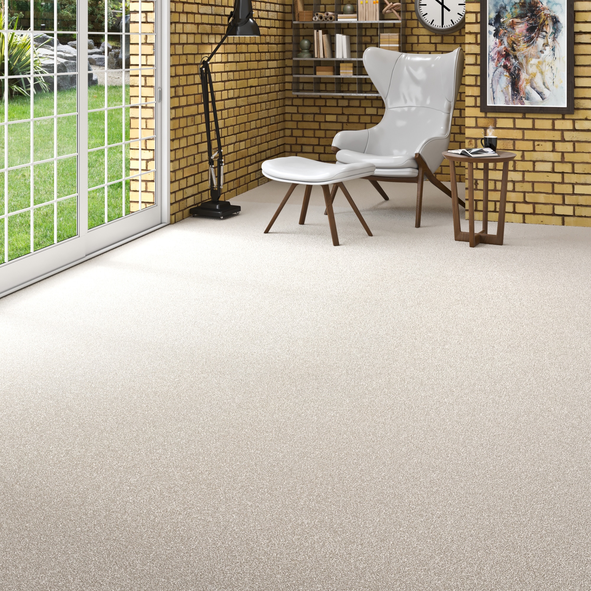 my home Teppichboden »Zephyra, Schlinge, Made in Netherlands«, rechteckig, 8 mm Höhe, Uni Farben, Breite 400 cm, strapazierfähig, Wohnzimmer, Schlafzimmer