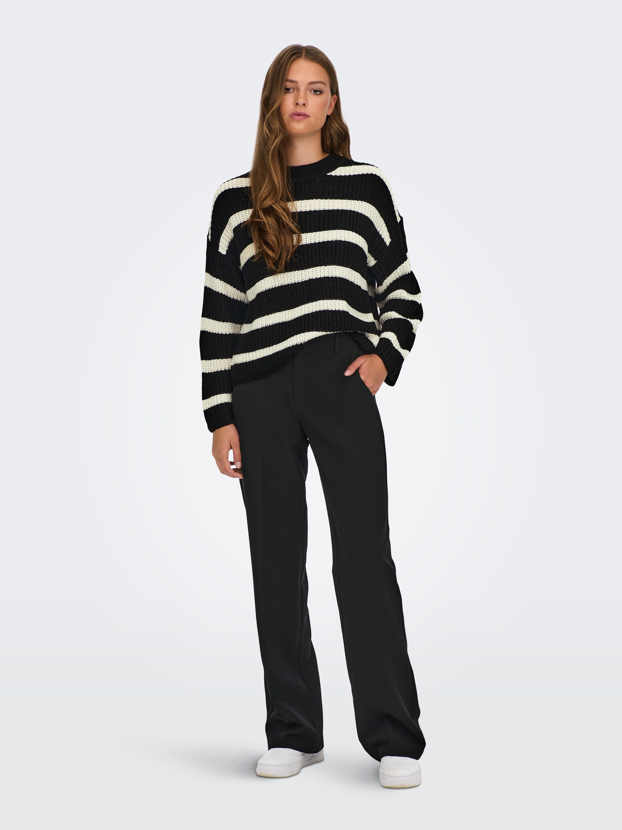 JDY Strickpullover »JDYJUSTY L/S STRIPE PULLOVER KNT NOOS«