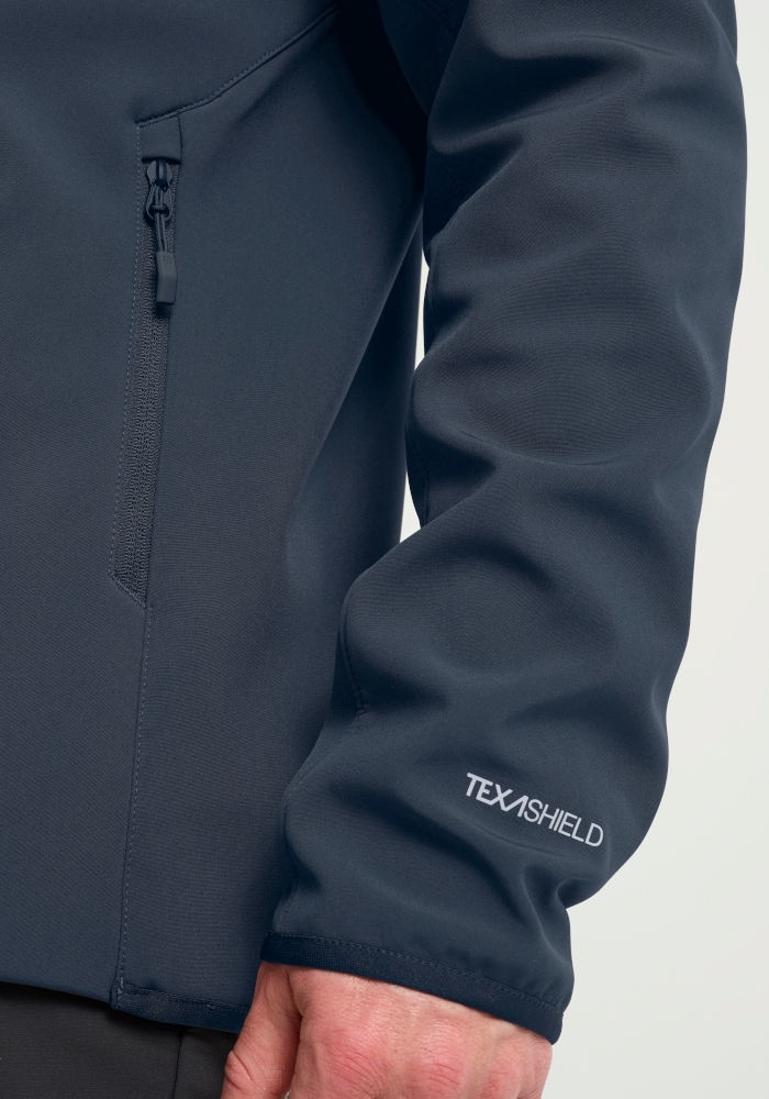 Jack Wolfskin Veste d'extérieur »WILD WINDS JKT M« avec matériau supérieur flexible en polyester et élasthanne