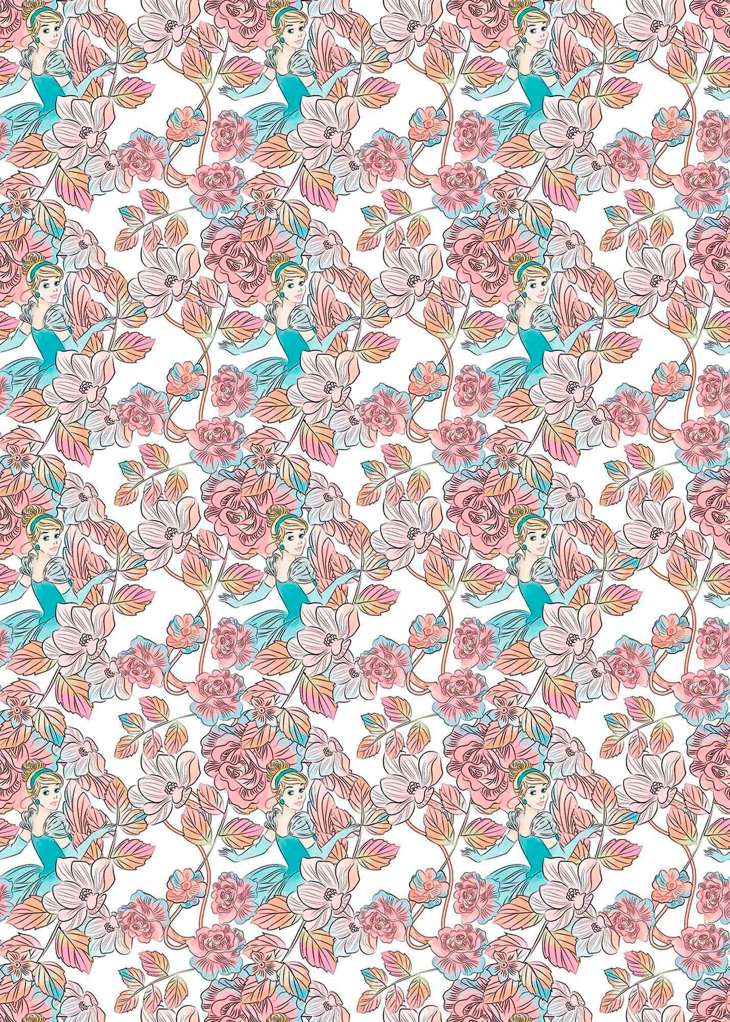 Image of Komar Vliestapete "Digitaldruck Vlies - Cinderella Blossom - Grösse 200 x 280 cm" bedruckt glatt Kinderzimmer