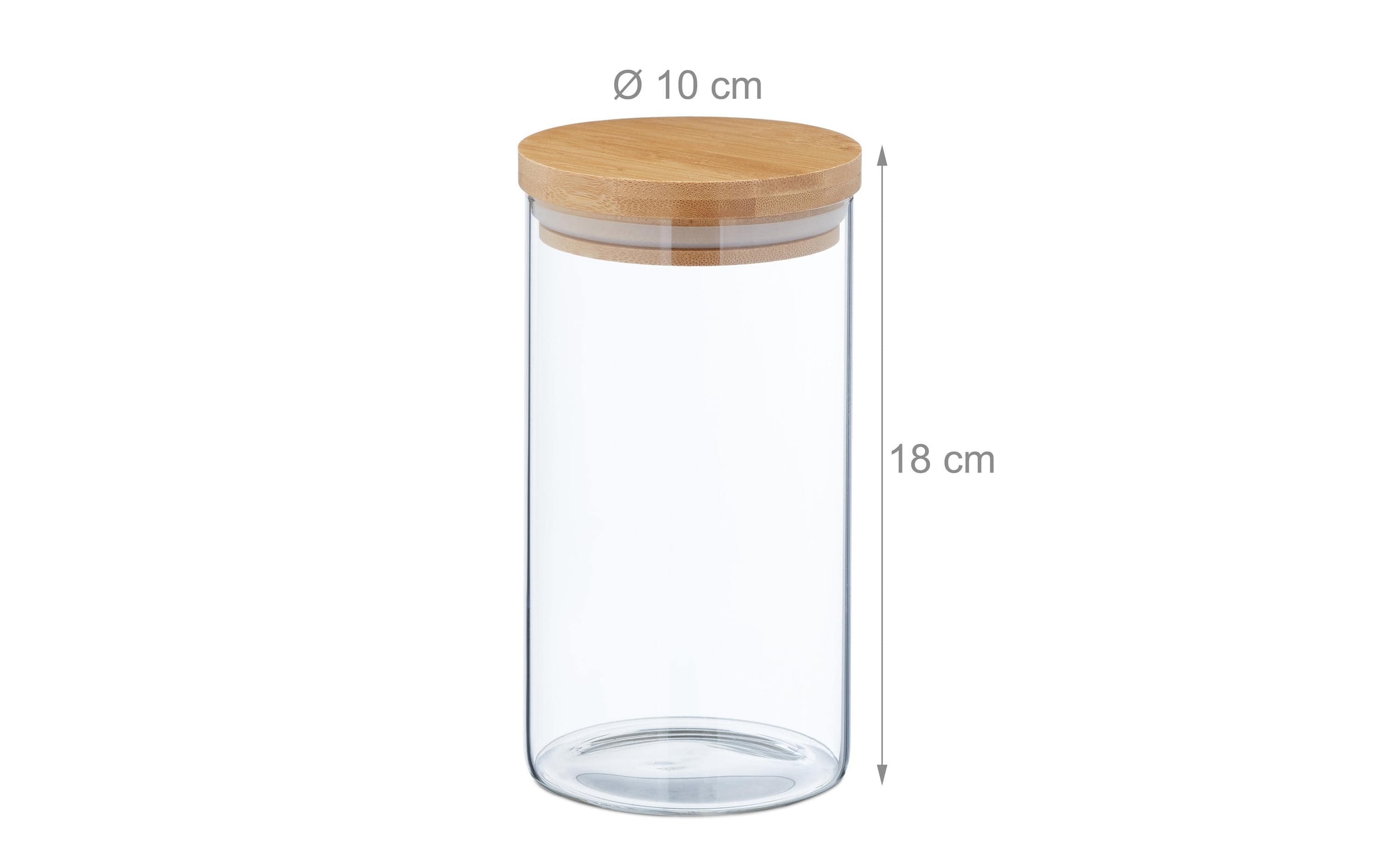 relaxdays Bocal à provisions »1 l« compatible lave-vaisselle