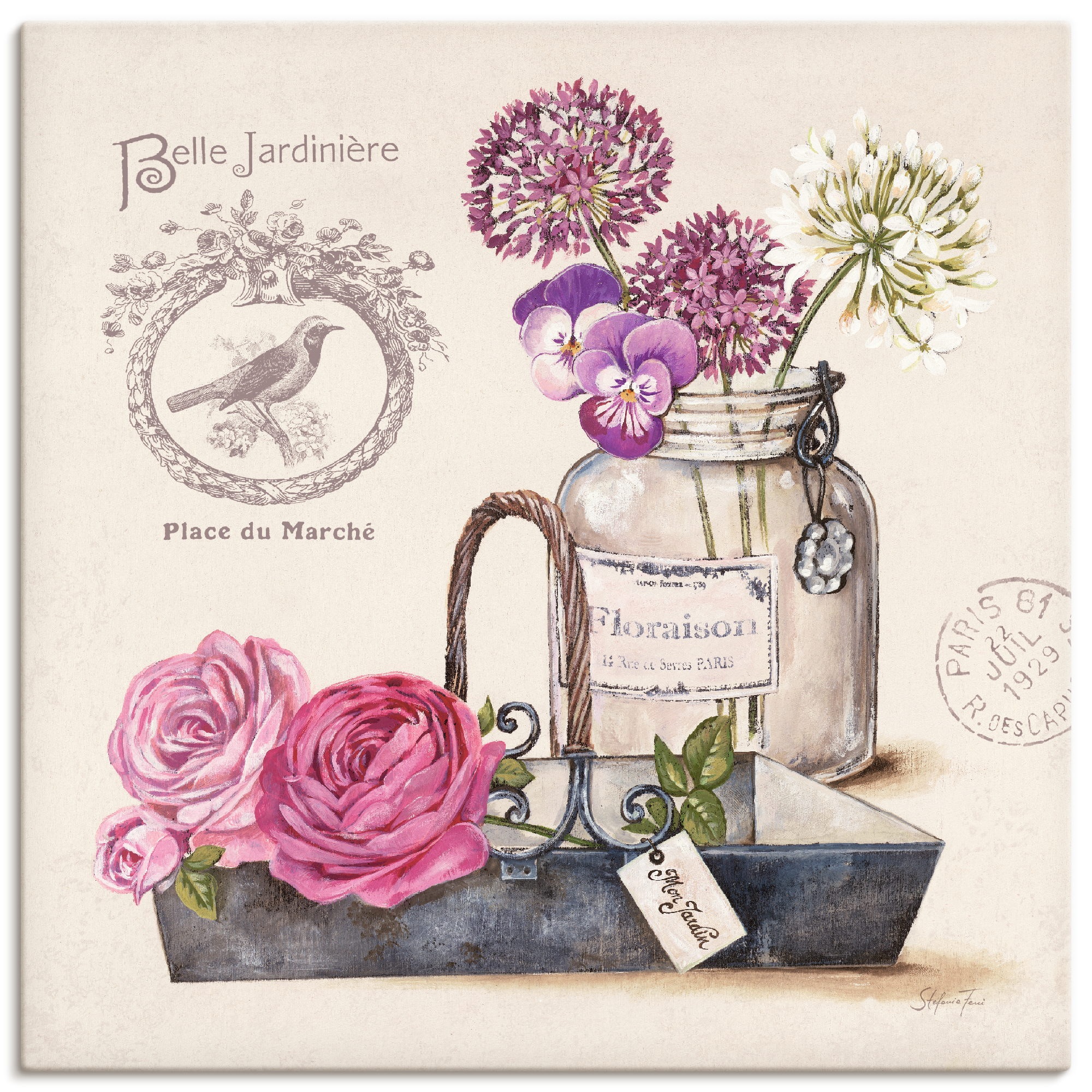 Image of Artland Wandbild »Blumenstrauss IV«, Arrangements, (1 St.), in vielen Grössen & Produktarten -Leinwandbild, Poster, Wandaufkleber / Wandtattoo auch für Badezimmer geeignet bei Ackermann Versand Schweiz