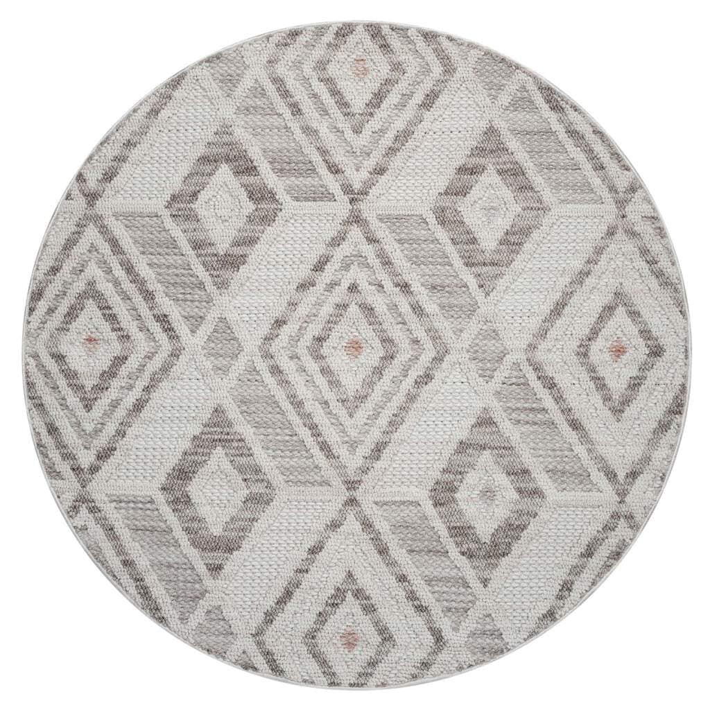 Carpet City Teppich »LINDO 8875«, rund, 11 mm Höhe, Kurzflor, Hochtief-Muster/ 3D-Effekt, Boho-Stil, Wohnzimmer