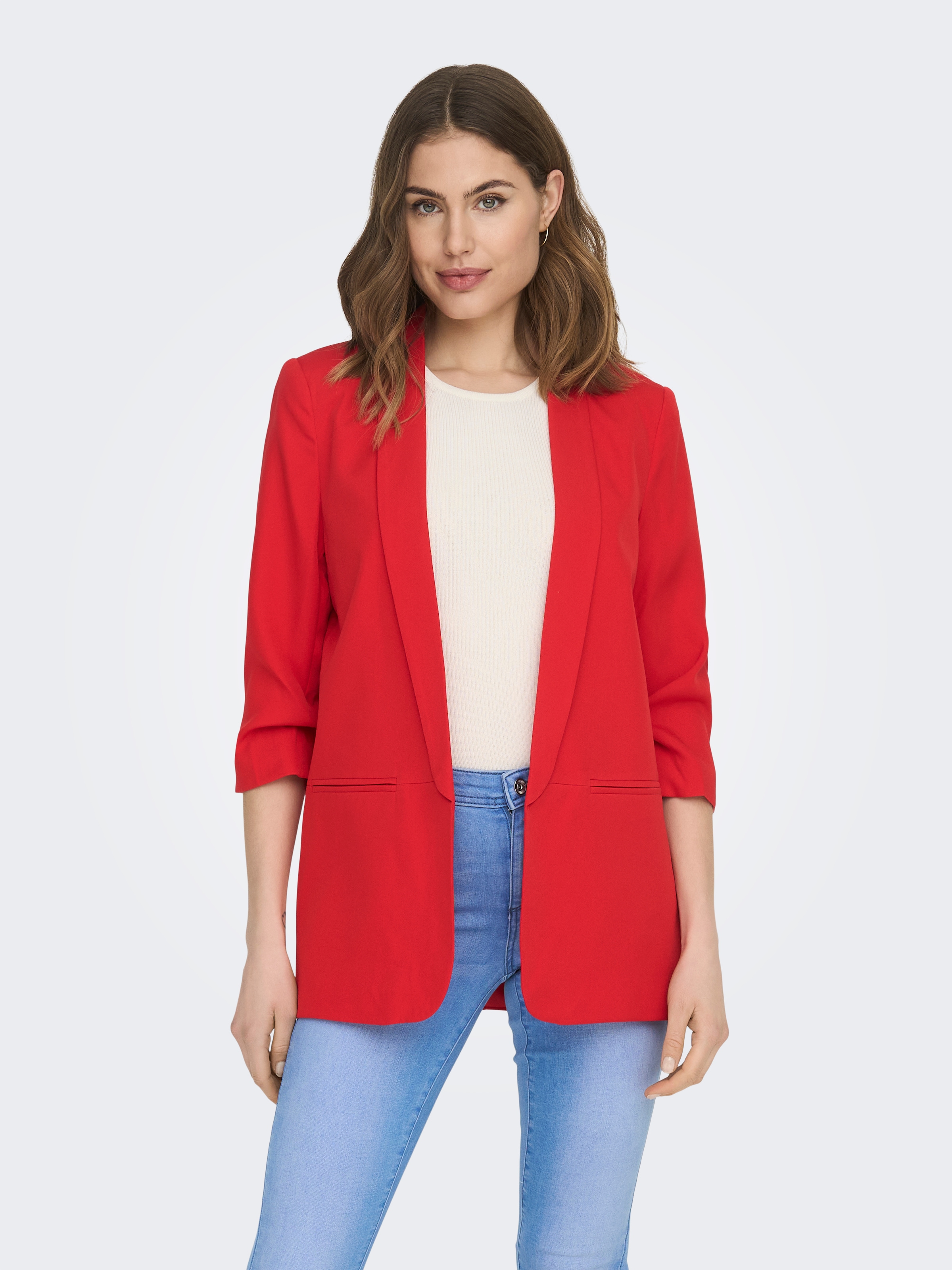 ONLY Kurzblazer »ONLELLY 3/4 LIFE BLAZER TLR NOOS« Materialmix, regular fit