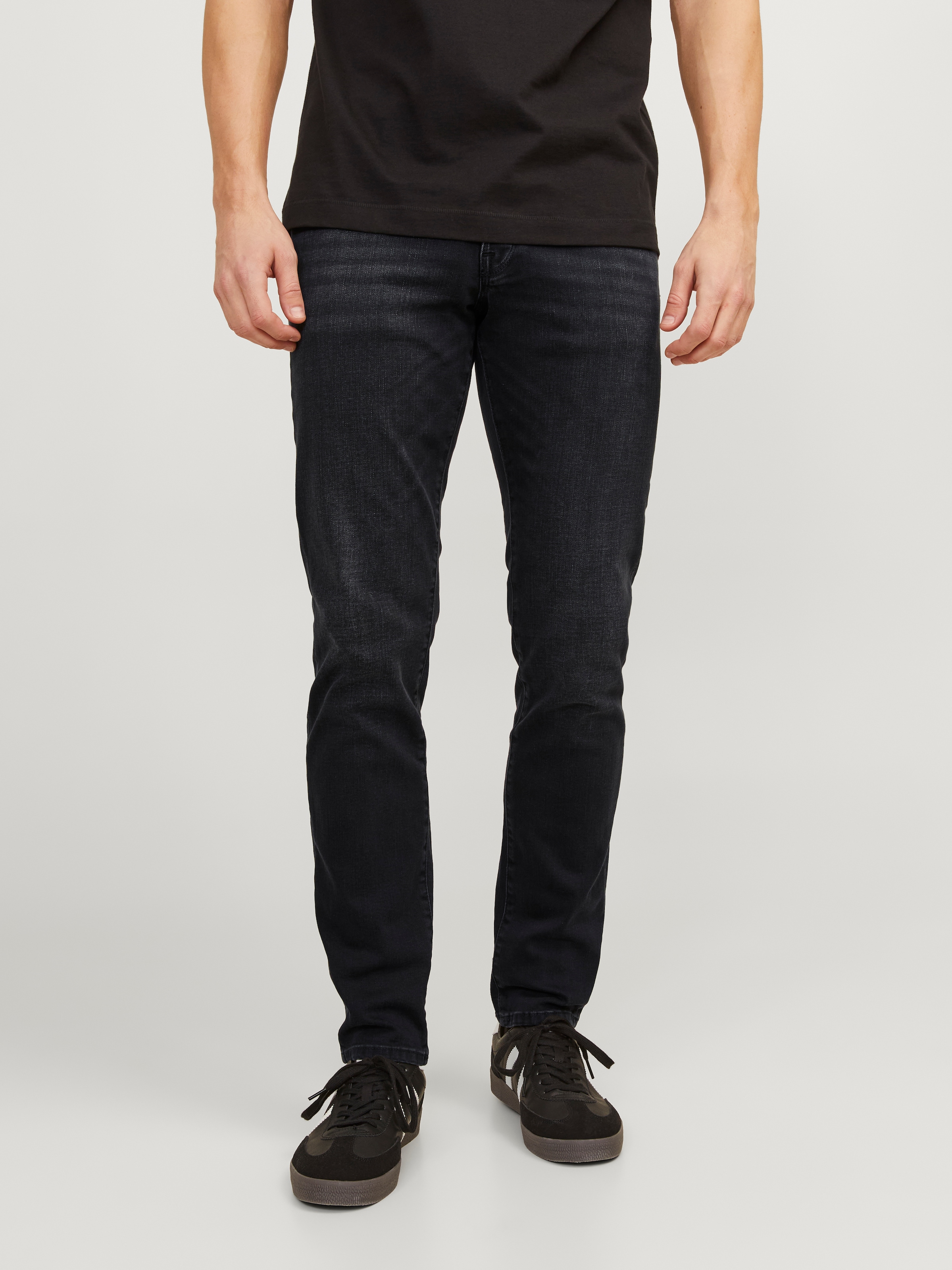 Image of Jack & Jones Slim-fit-Jeans "JJIGLENN – Jeans mit Gürtelschlaufen und Used-Waschung" Used, modisch, slim fit, Denim/Jeans