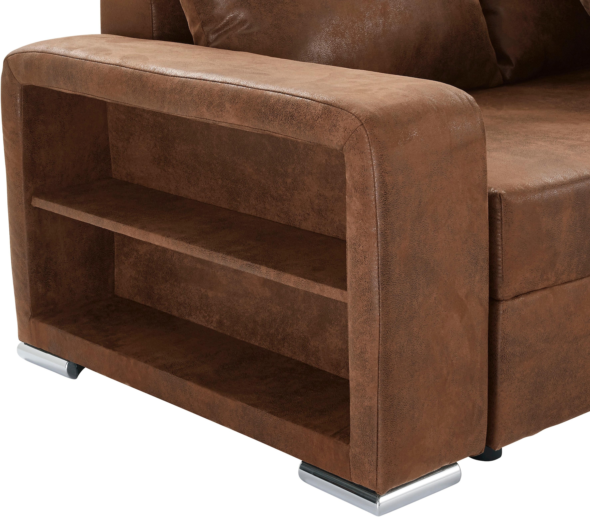 COLLECTION AB Ecksofa »John L-Form«, inklusive Bettfunktion und Bettkasten