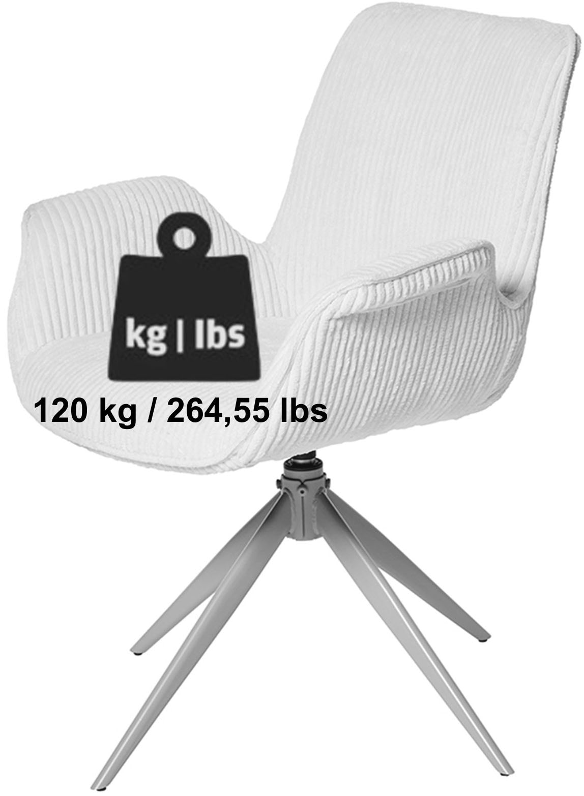 Jahnke Chaise à coque »BAT TWIST DUO« () Set de 2, pivotant, rembourré, avec accoudoirs, L:66xP:60,5xH:85 cm