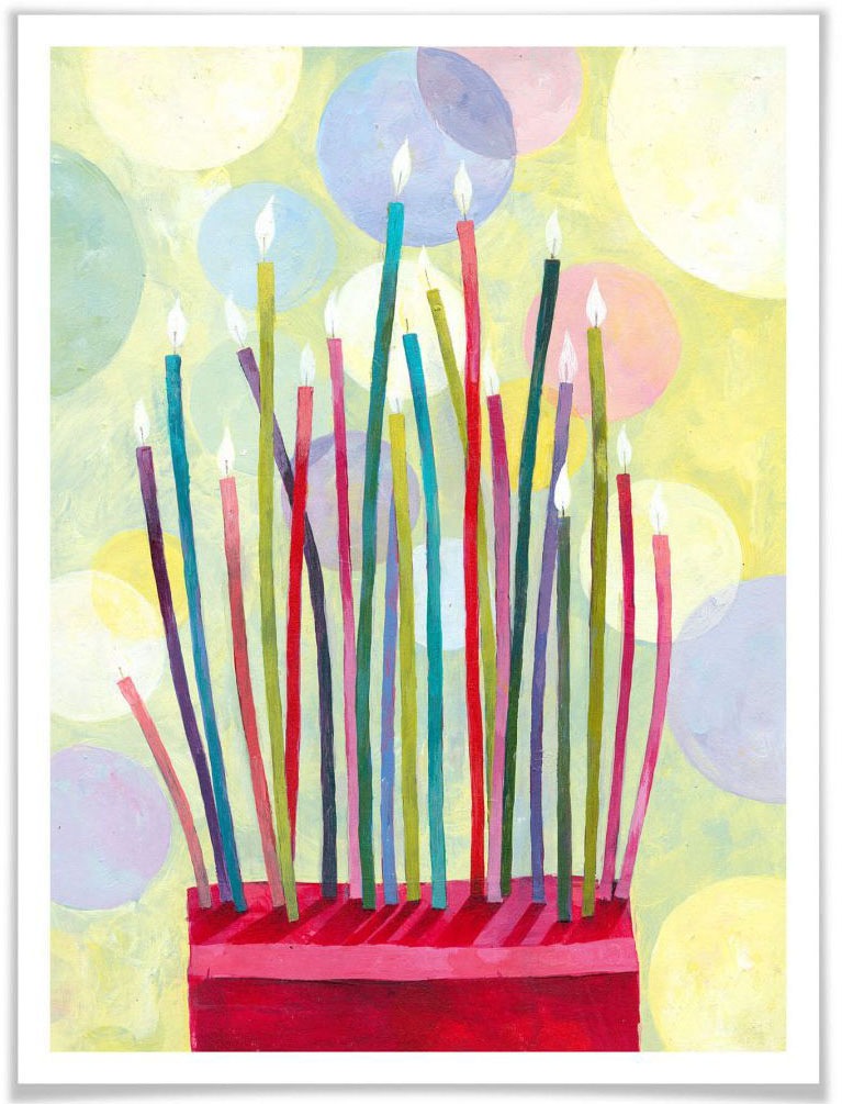 Image of Wall-Art Poster »Märchen Wandbilder Geburtstag Kerzen«, Schriftzug, (1 St.), Poster, Wandbild, Bild, Wandposter bei Ackermann Versand Schweiz